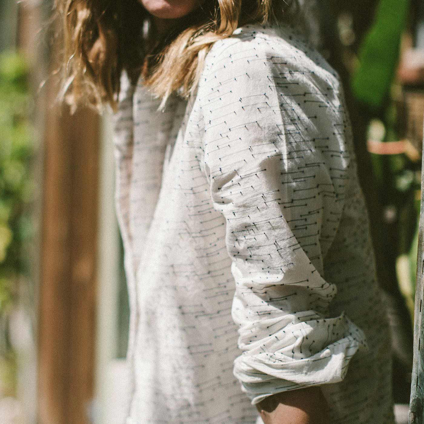The Katherine in Natural and Indigo Jacquard - Image 4
