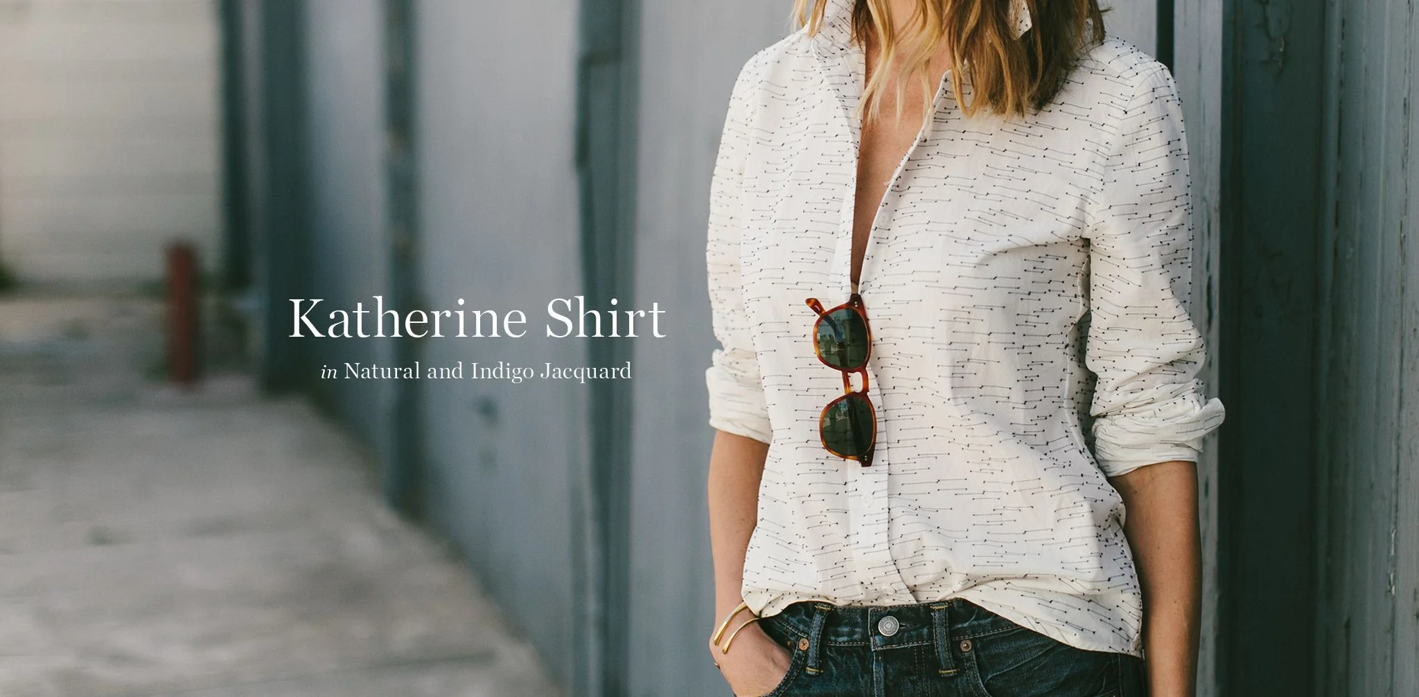 The Katherine in Natural and Indigo Jacquard - Image 6