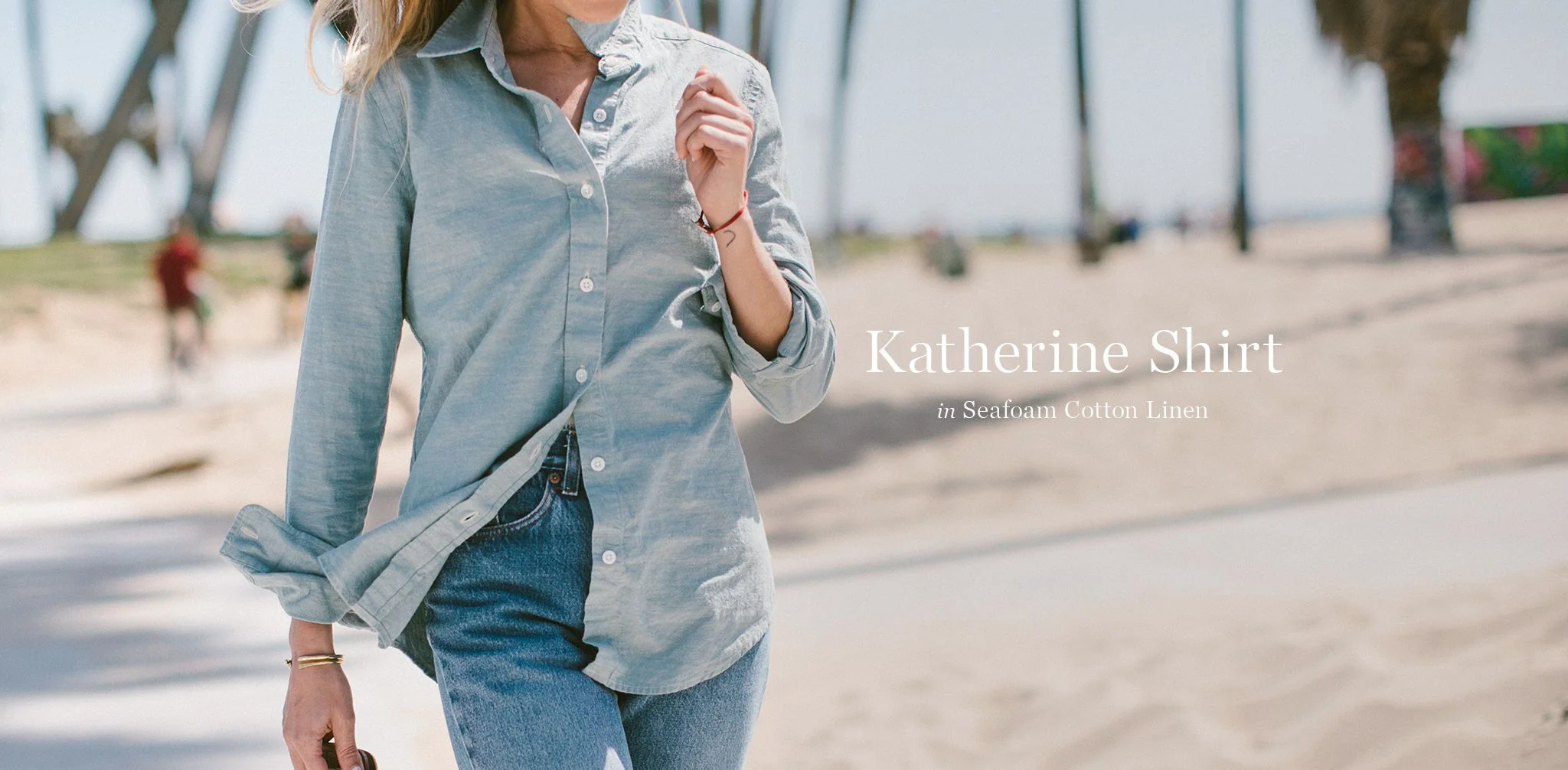 The Katherine in Seafoam Cotton Linen - Image 6