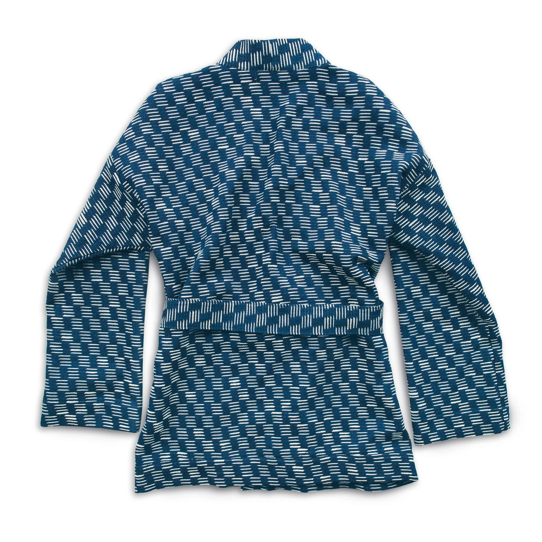 The Kimono in Indigo Dyed Jacquard - Image 2