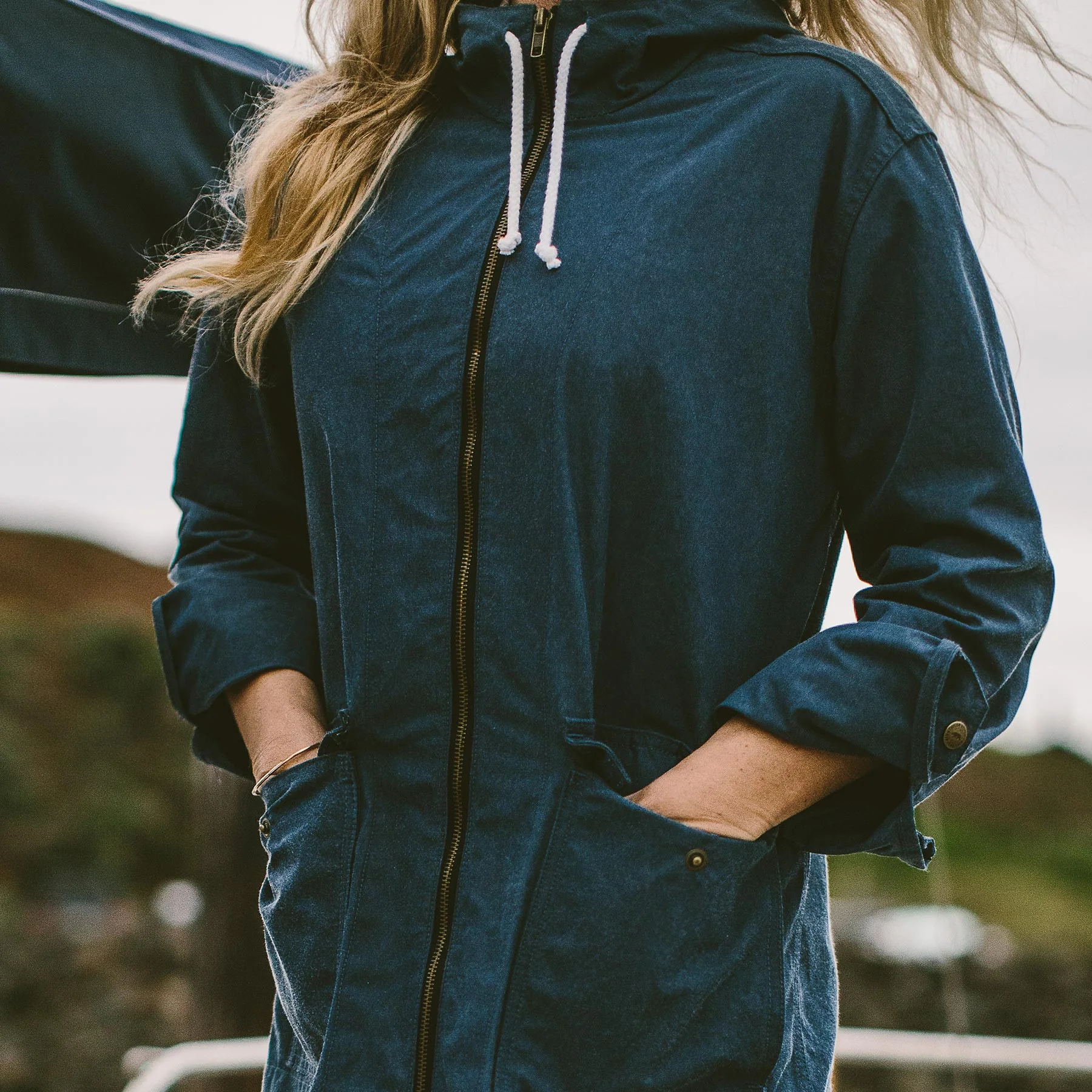The Lighthouse Jacket in Indigo Chambray - Image 3