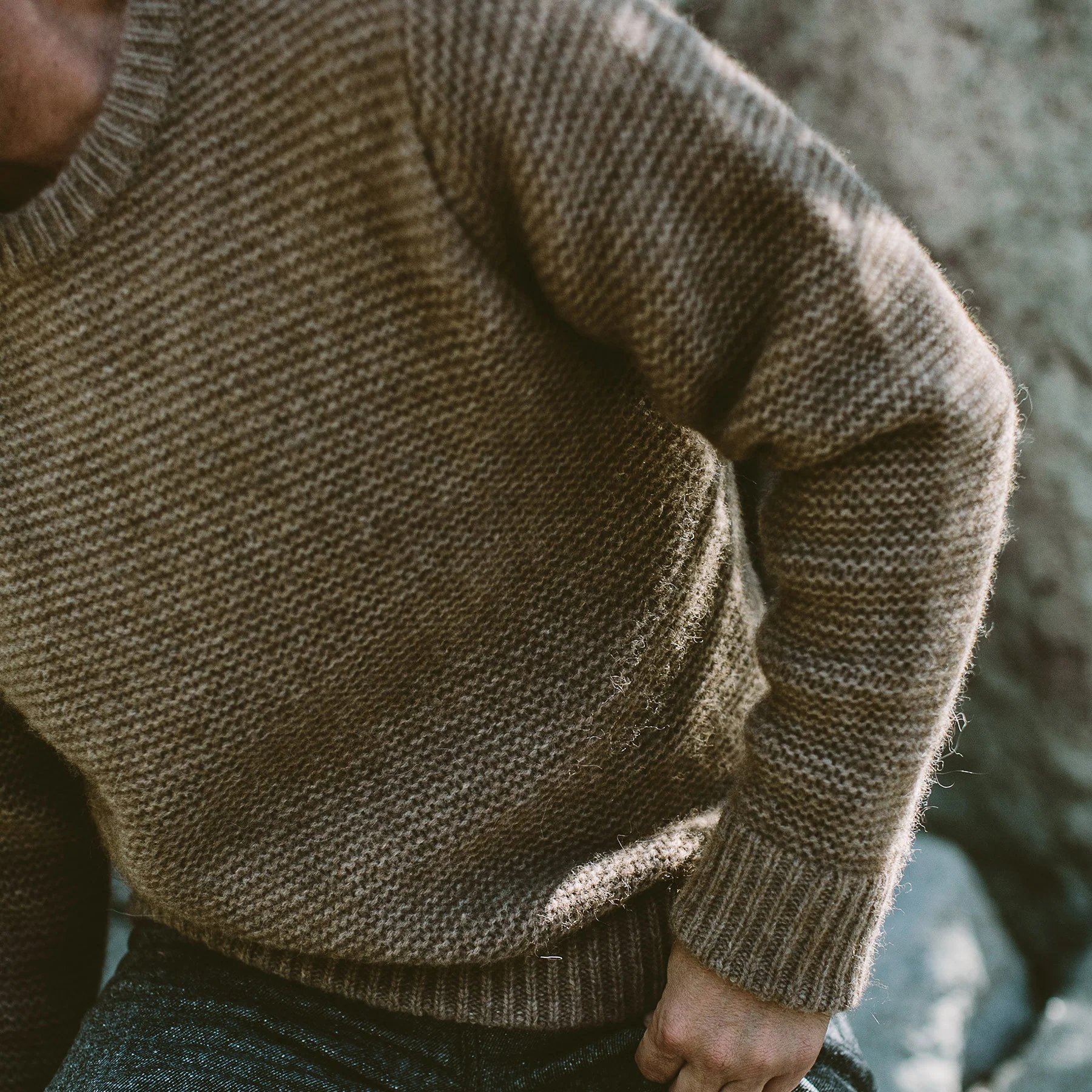 The Link Stitch Crew in Oatmeal Alpaca - Image 3