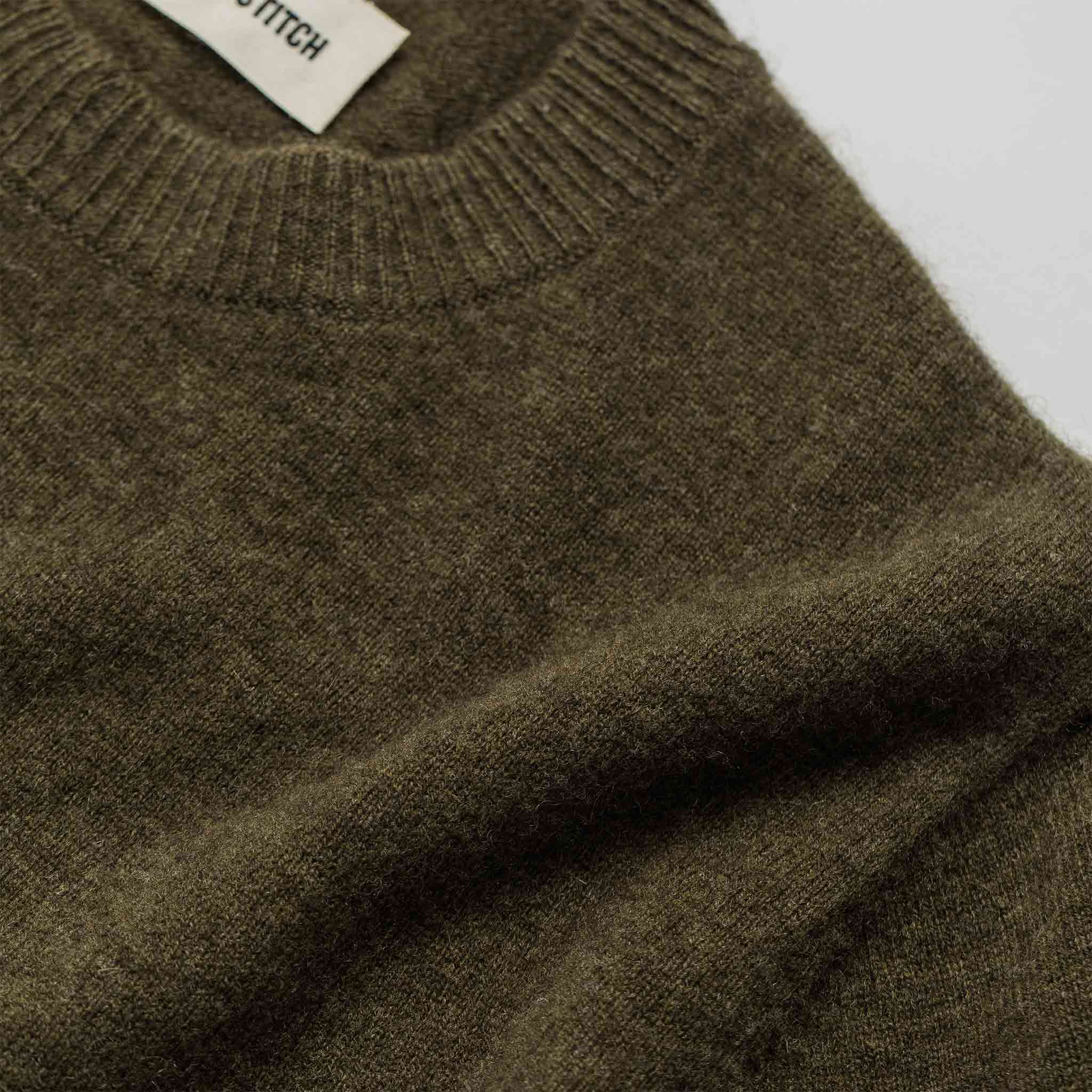 The Lodge Sweater in Army - Image 5