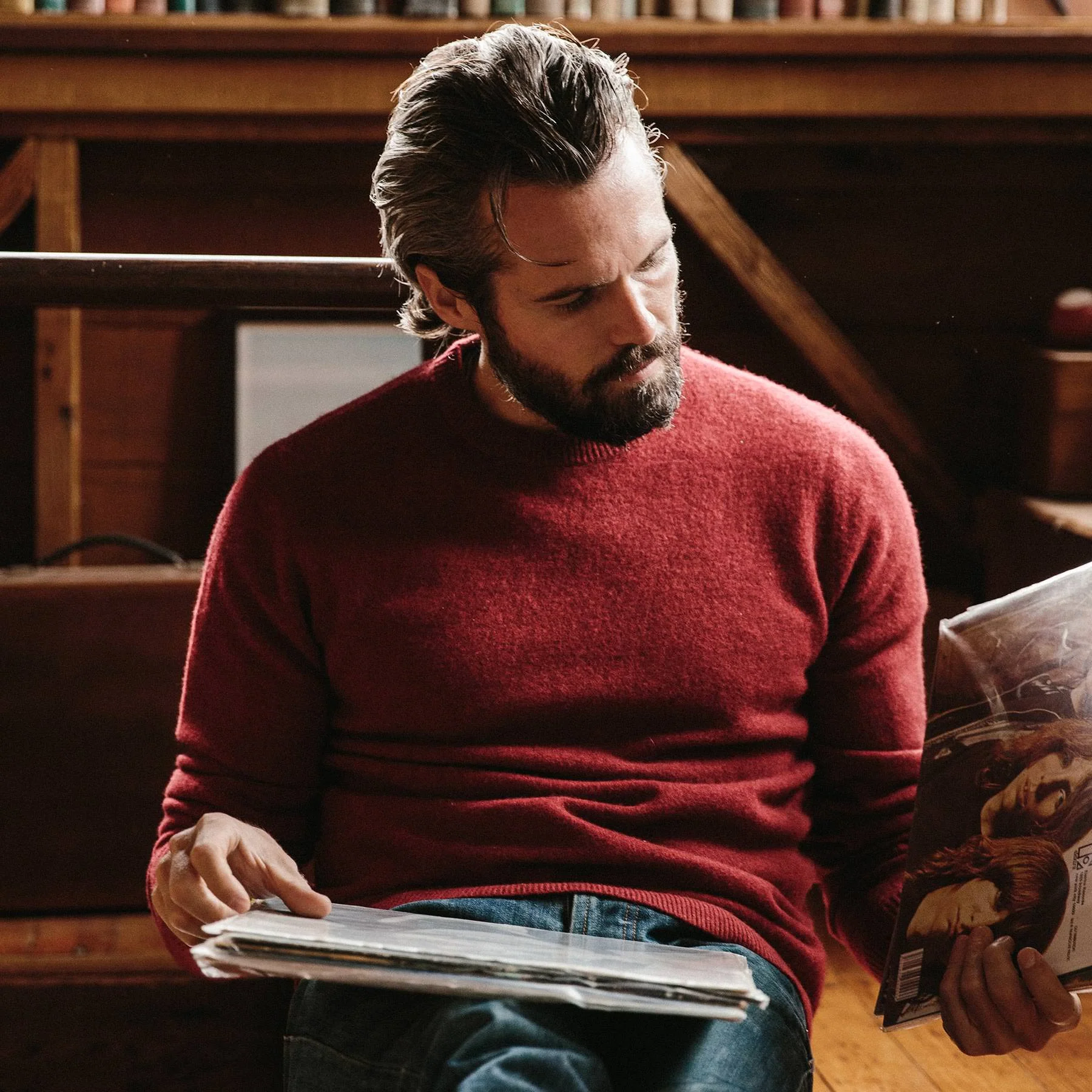 The Lodge Sweater in Cardinal - Image 5