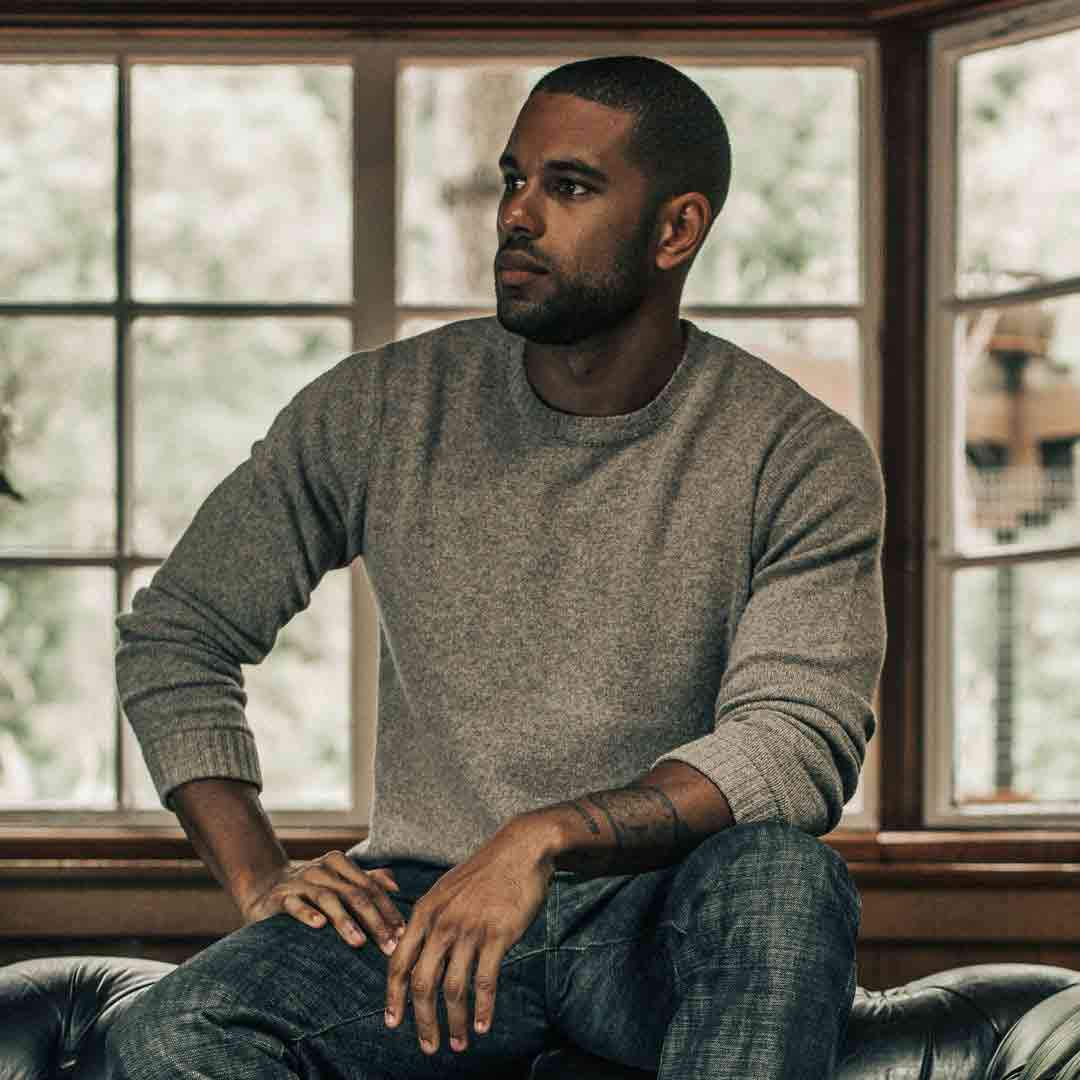The Lodge Sweater in Light Grey - Image 2