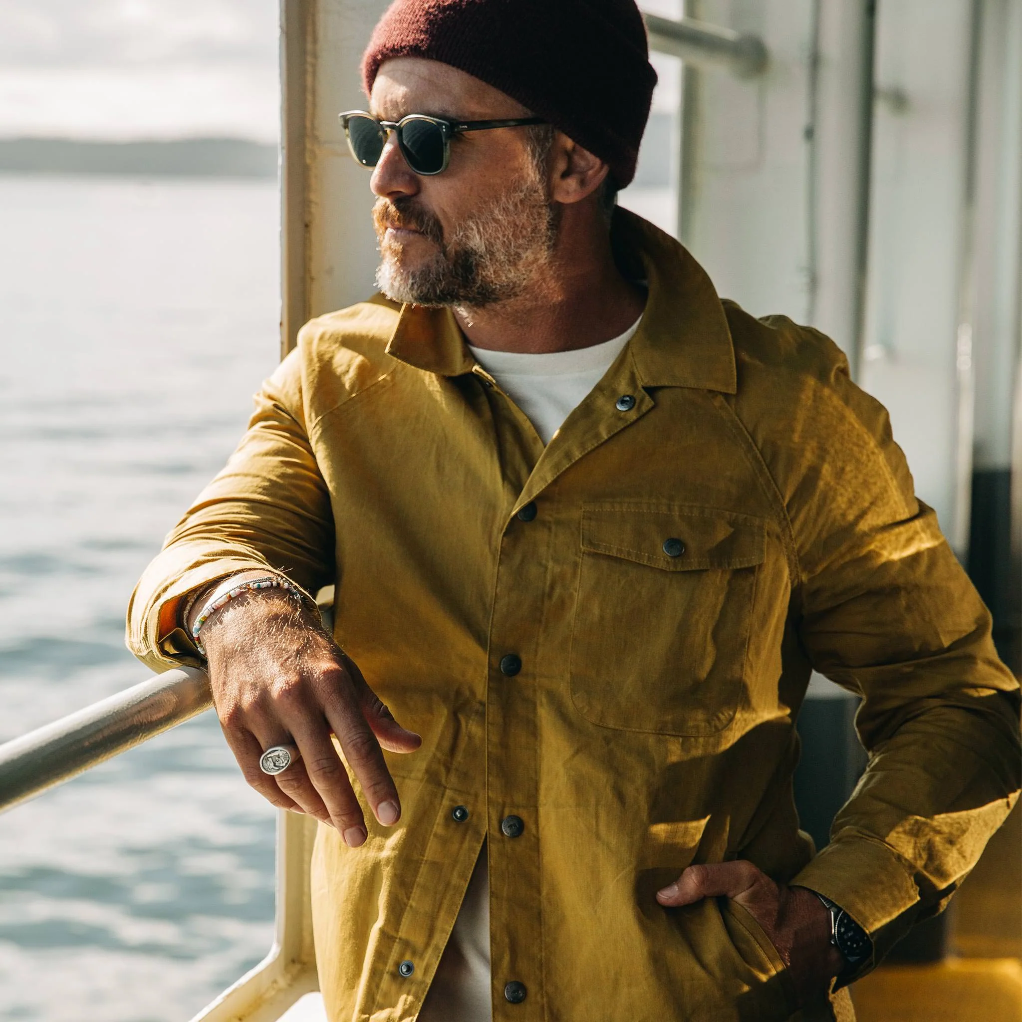 The Lombardi Jacket in Mustard Dry Wax - Image 2