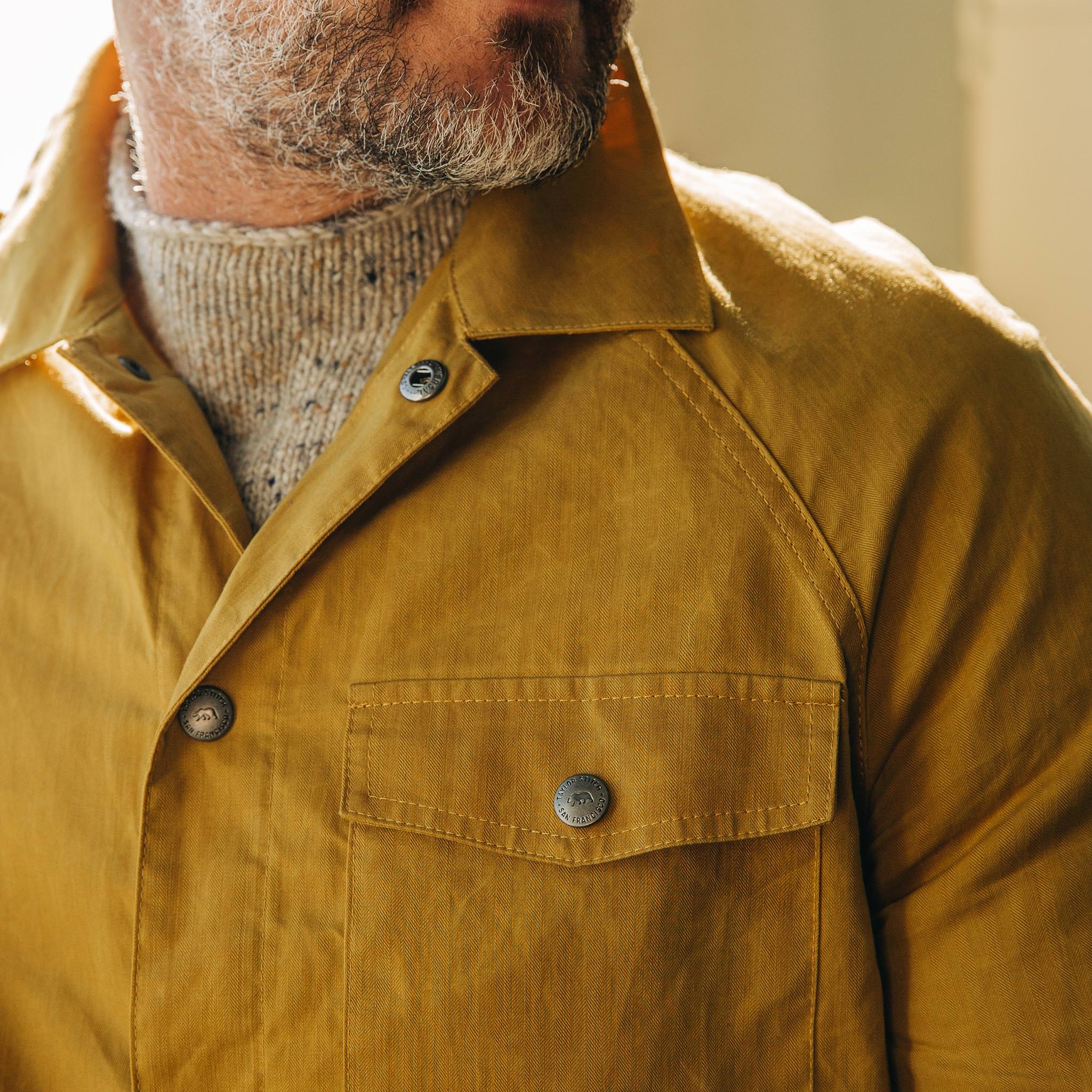 The Lombardi Jacket in Mustard Dry Wax - Image 3