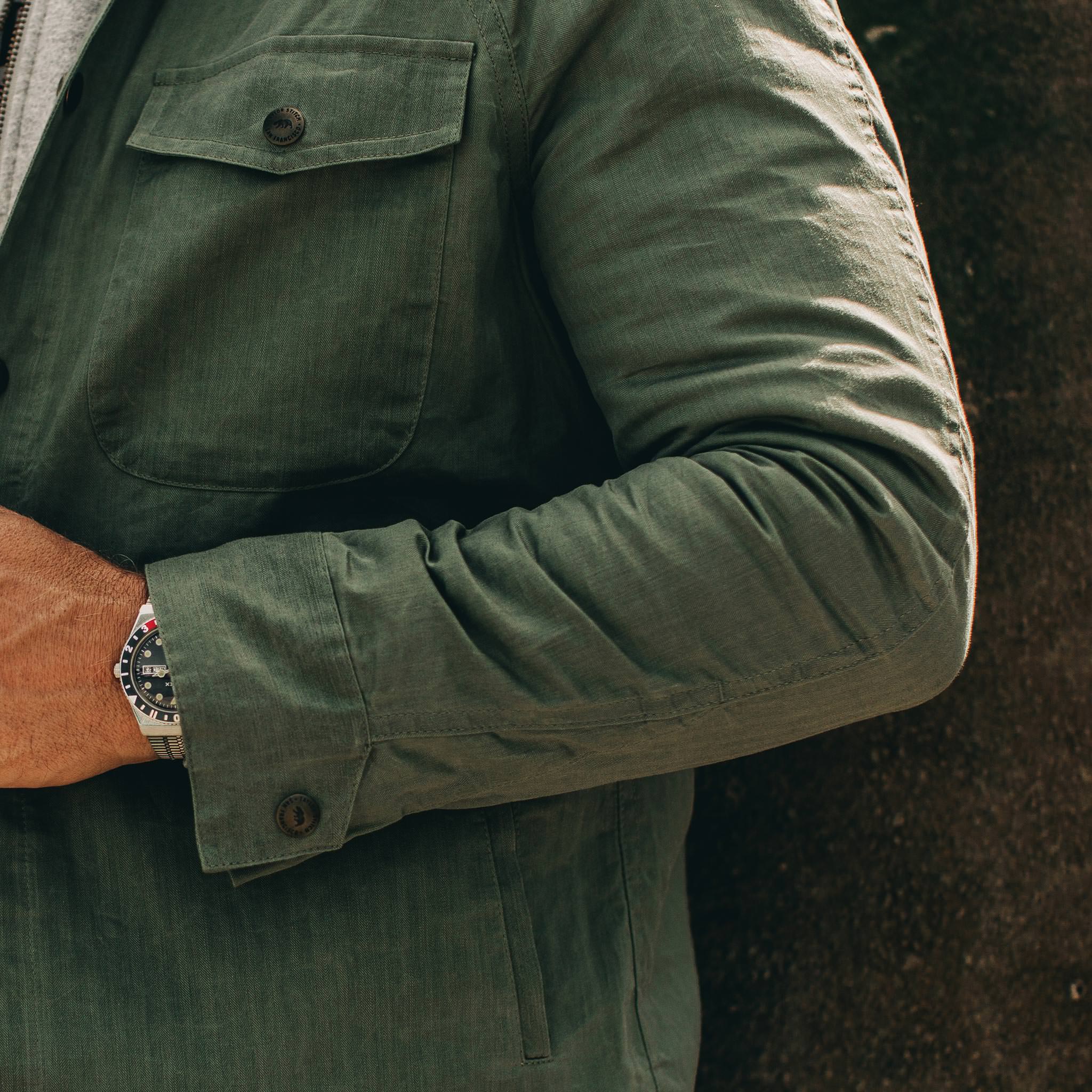 The Lombardi Jacket in Olive Dry Wax - Image 4