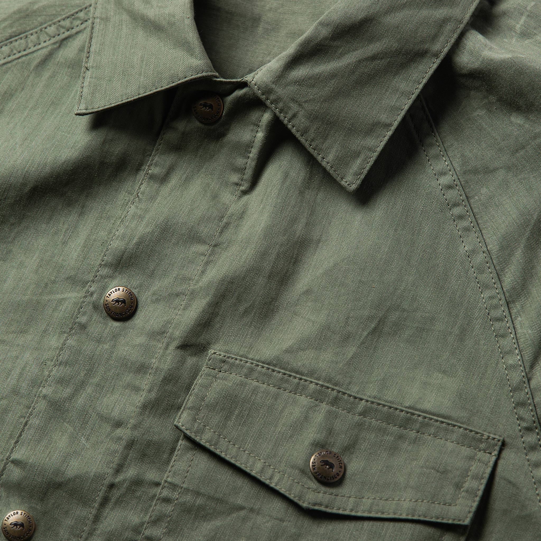 The Lombardi Jacket in Olive Dry Wax - Image 6