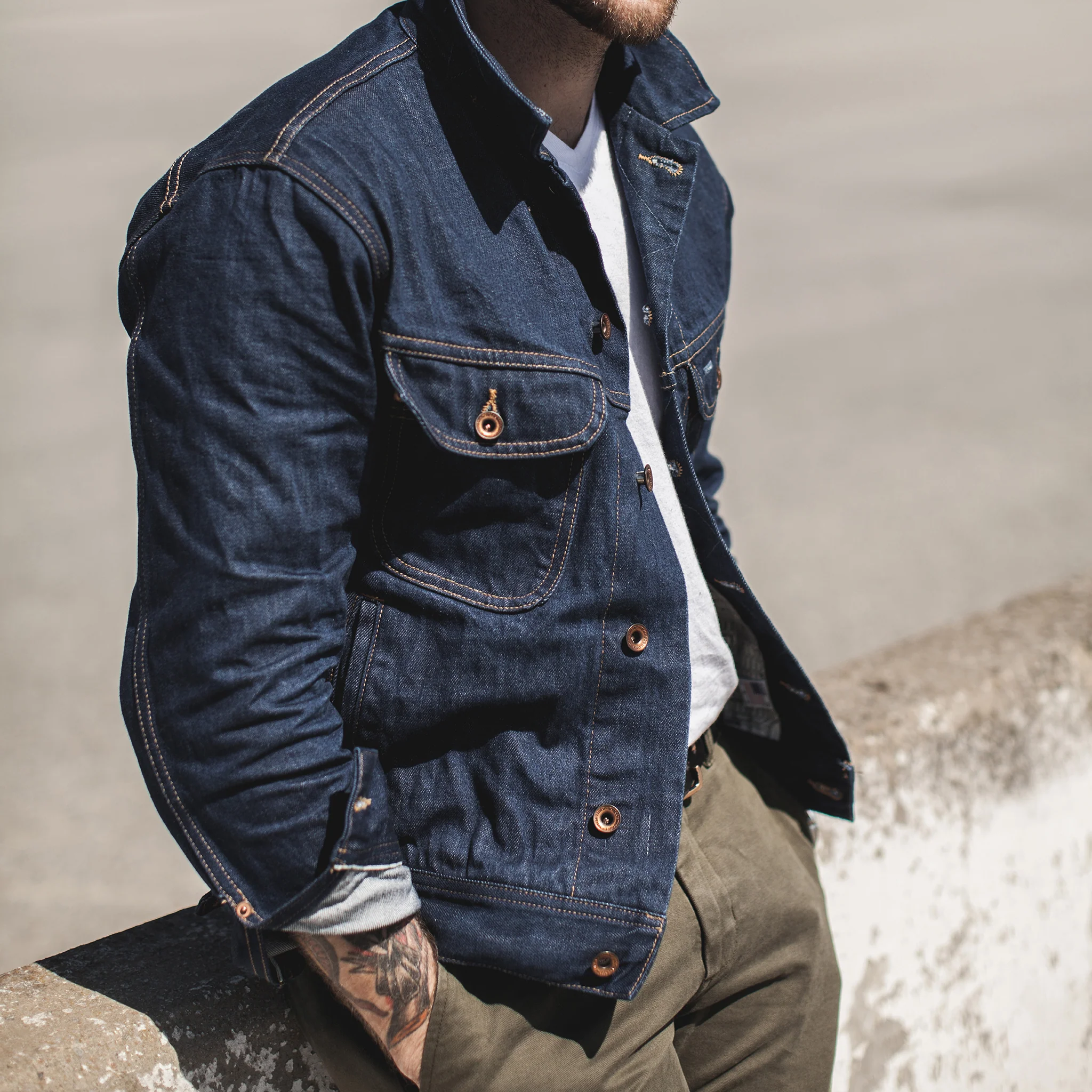 The Long Haul Jacket in 110 Year Denim - Image 3