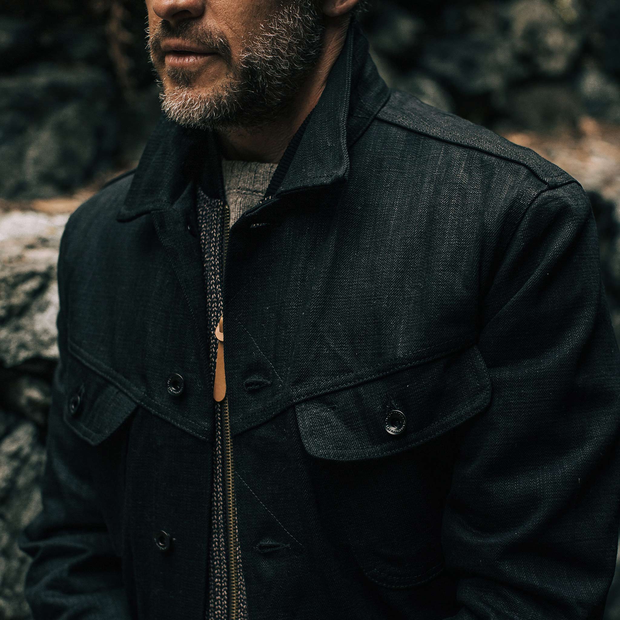 The Long Haul Jacket in Black Selvage - Image 4