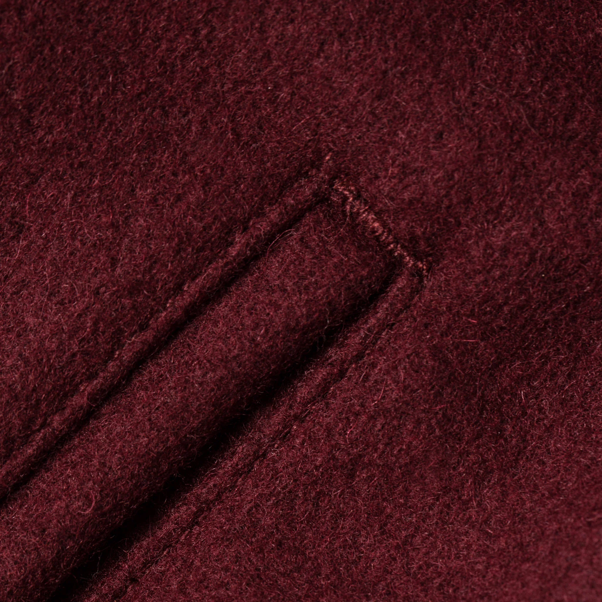 The Long Haul Jacket in Burgundy Melton Wool - Image 7