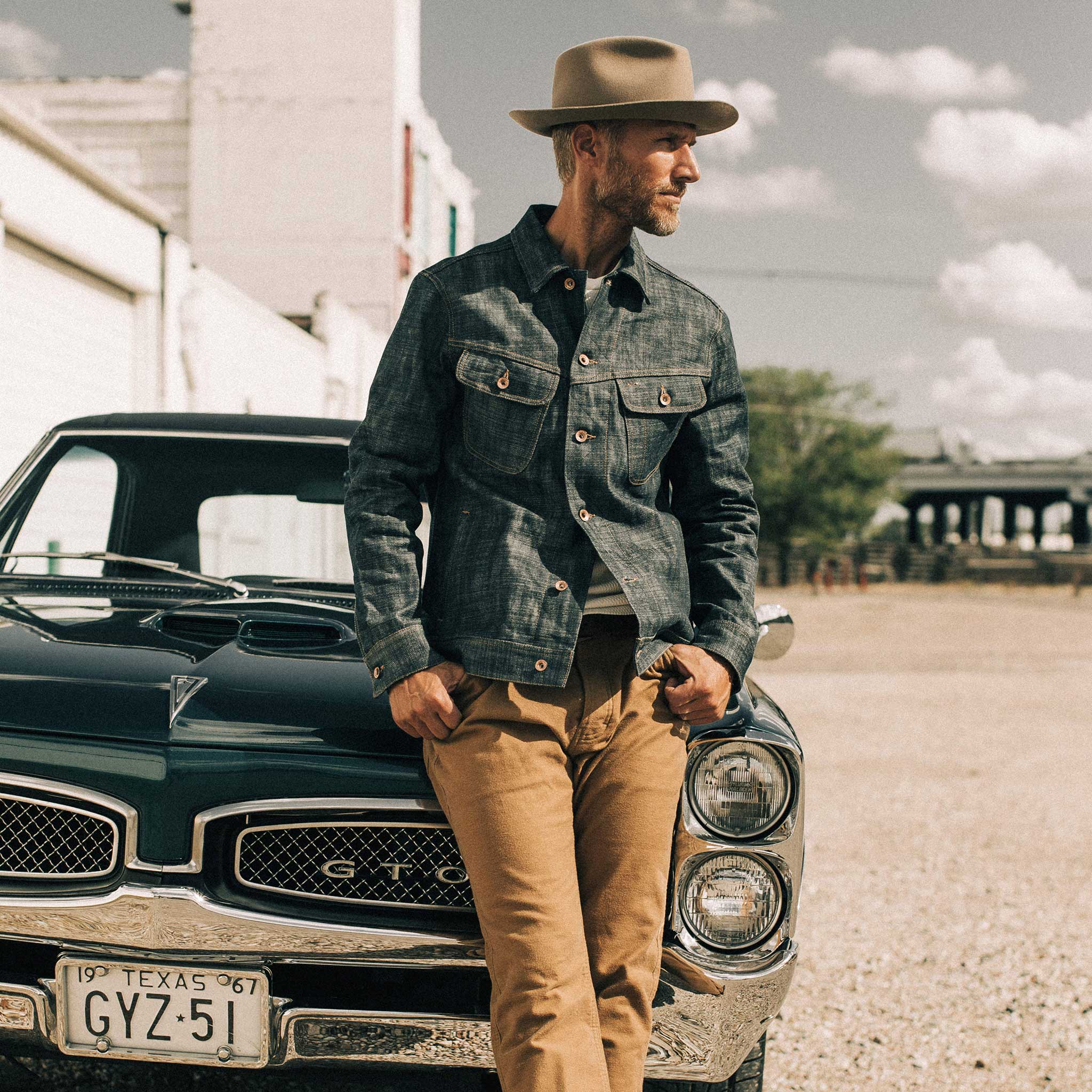 The Long Haul Jacket in Green Cast Selvage - Image 2