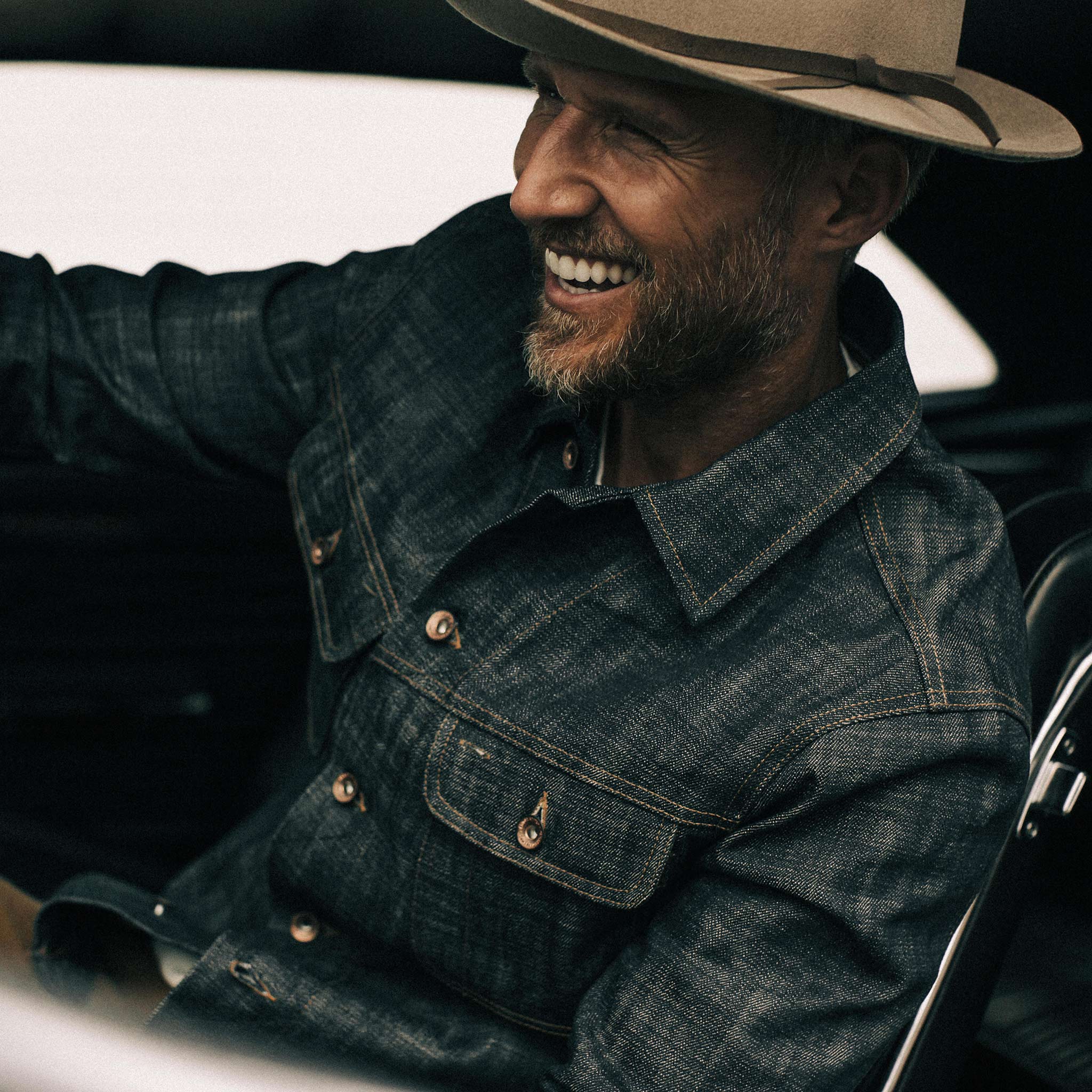 The Long Haul Jacket in Green Cast Selvage - Image 3