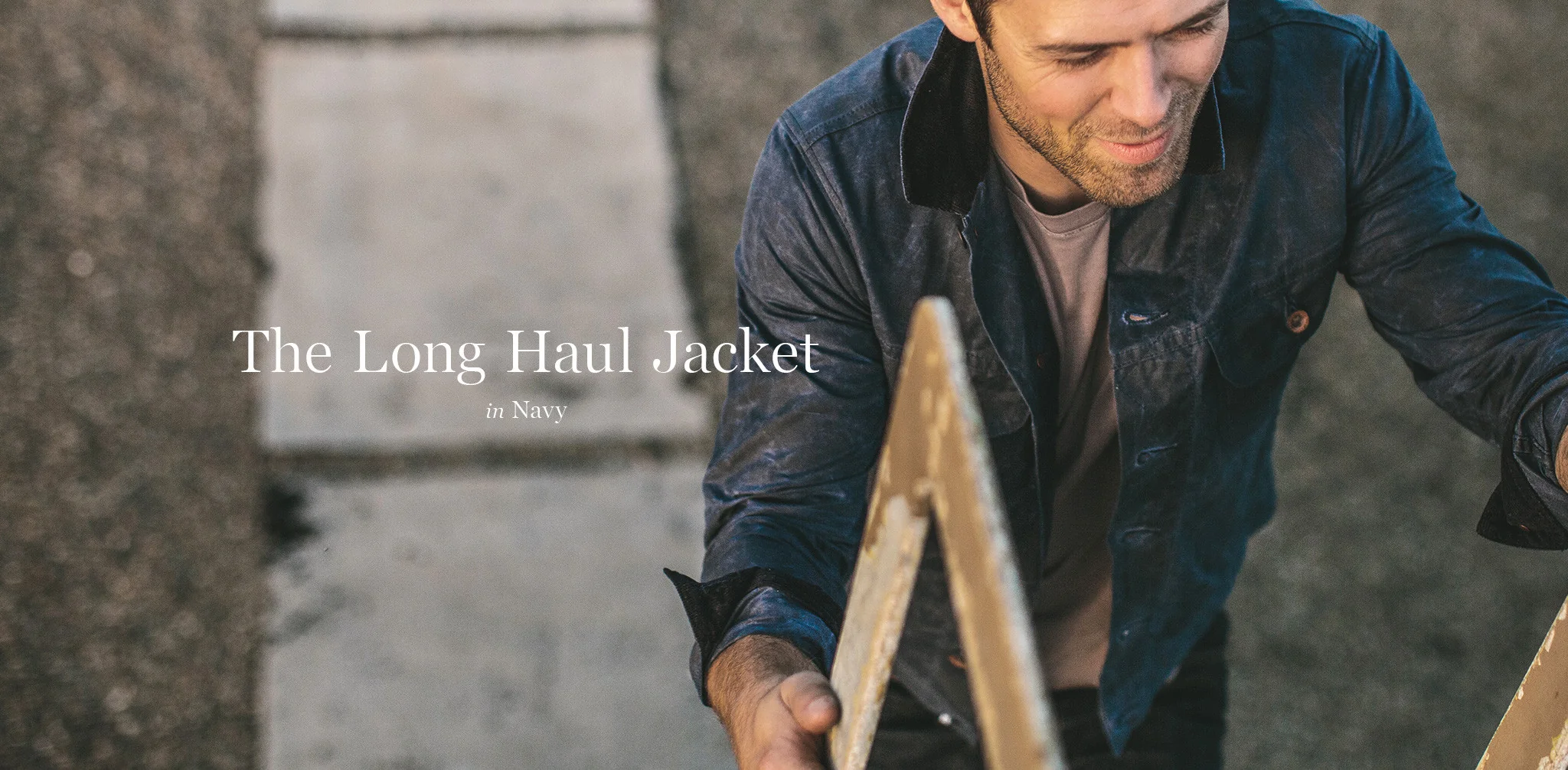 The Long Haul Jacket in Navy Waxed Canvas - Image 6