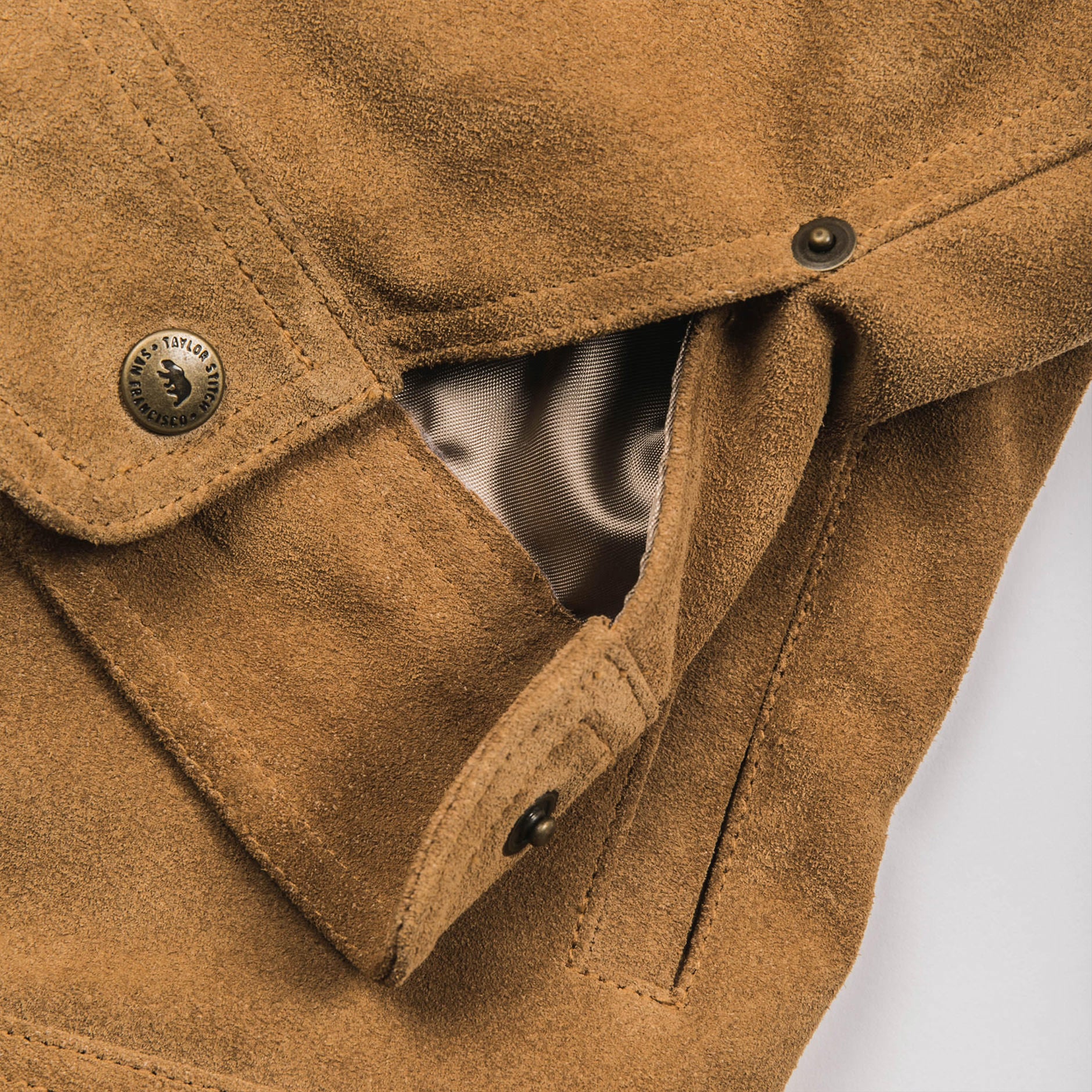 The Long Haul Jacket in Sand Weatherproof Suede - Image 8