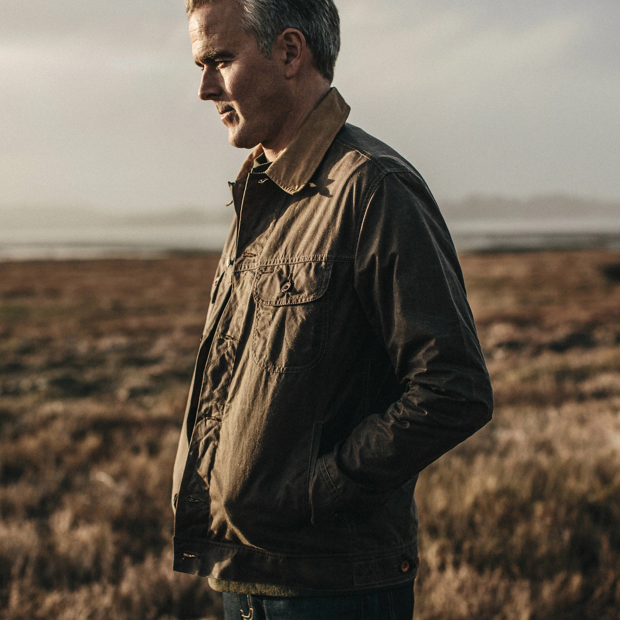The Long Haul Jacket in Tobacco Waxed Canvas - Image 5