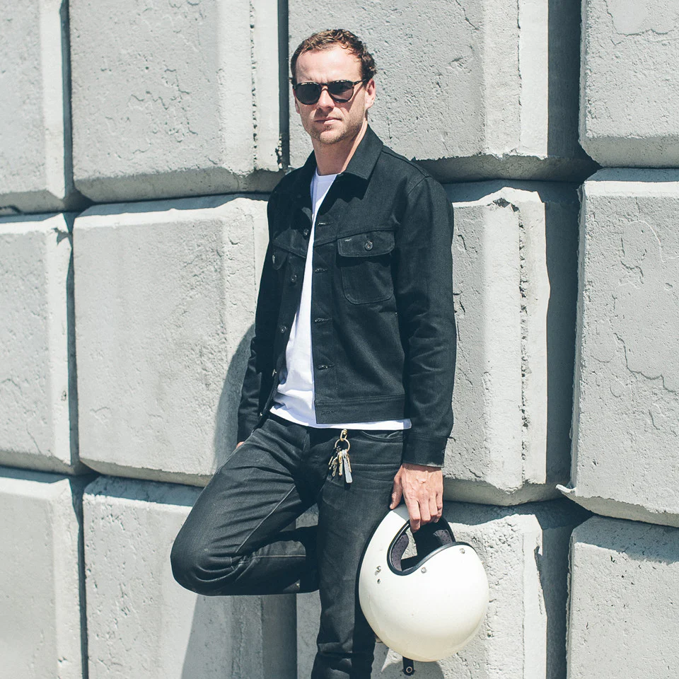 The Long Haul Jacket in Yoshiwa Mills Black Selvage - Image 2
