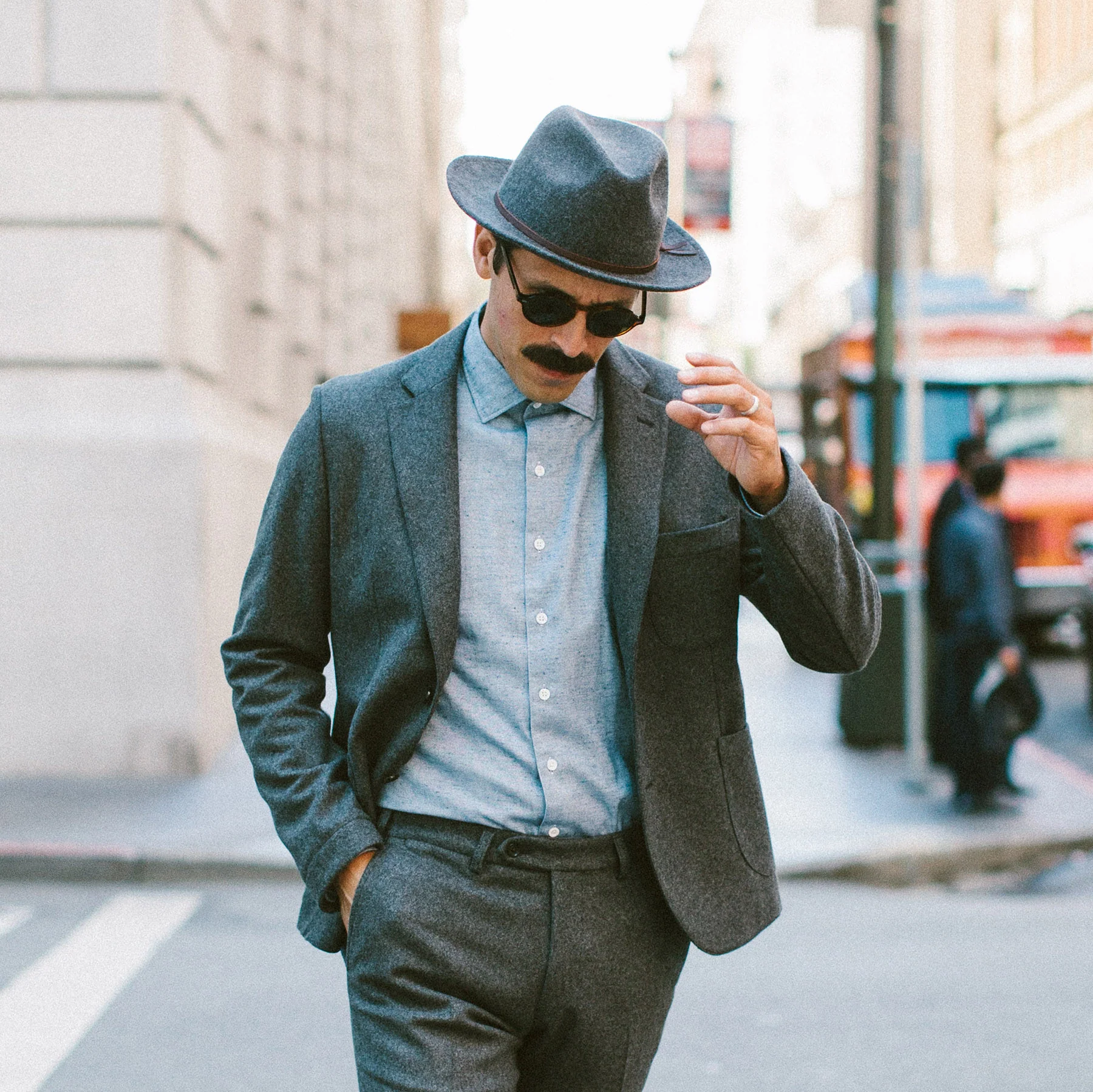 The Luke Fedora in Grey - Image 2