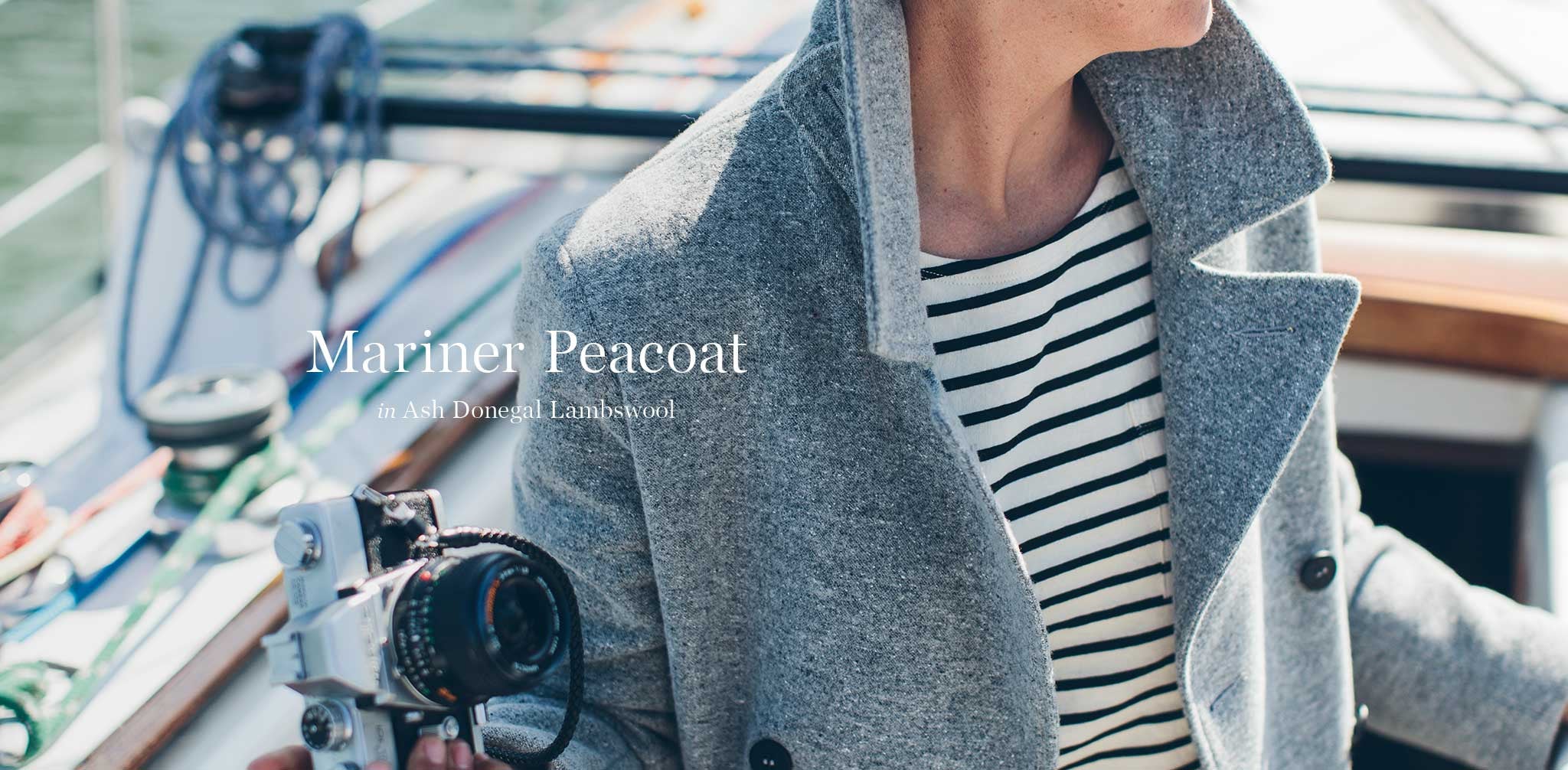 The Mariner Peacoat in Ash Donegal Lambswool - Image 10