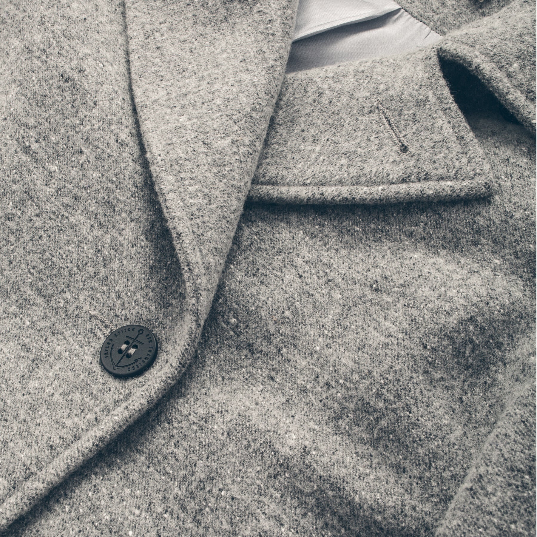 The Mariner Peacoat in Ash Donegal Lambswool - Image 7