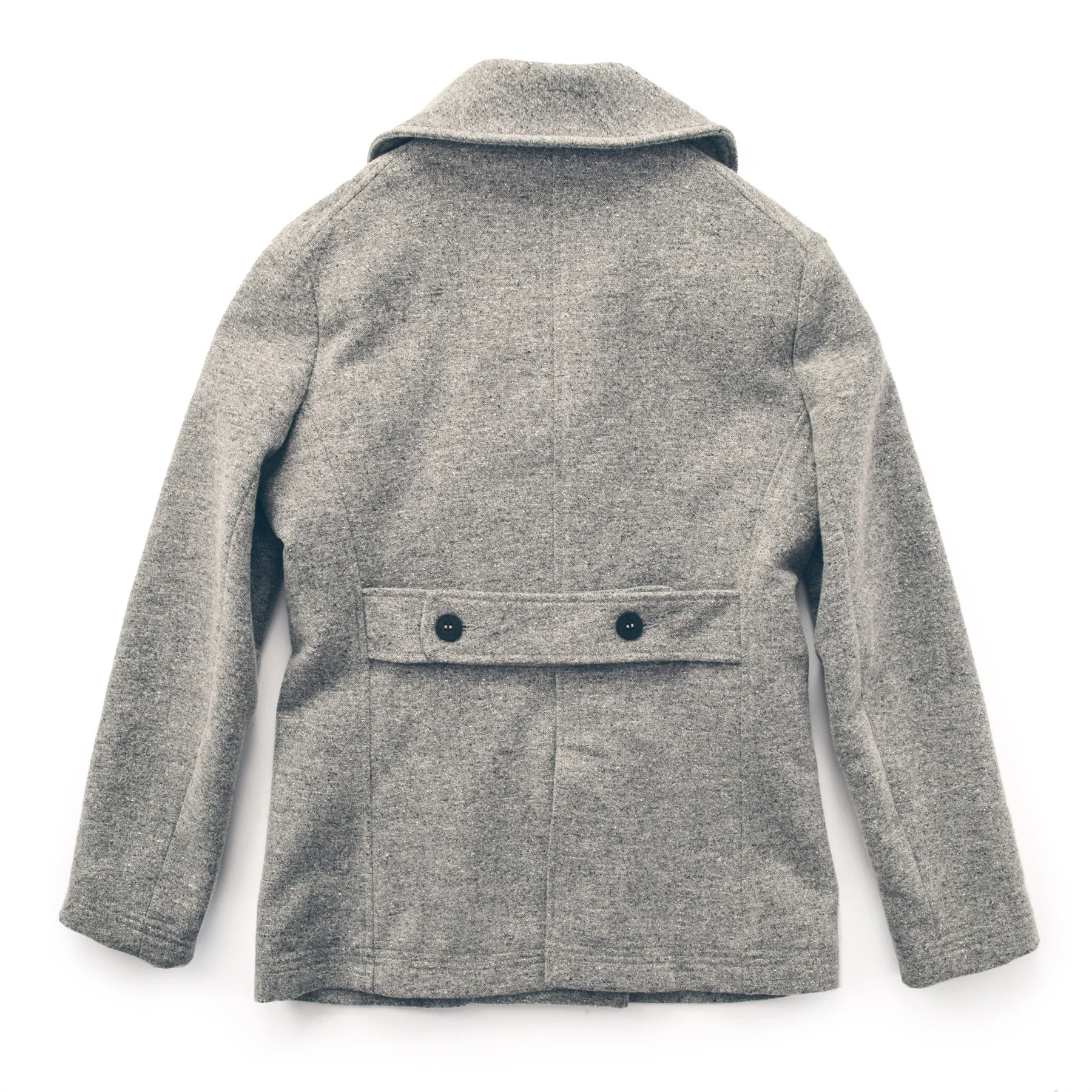 The Mariner Peacoat in Ash Donegal Lambswool - Image 8