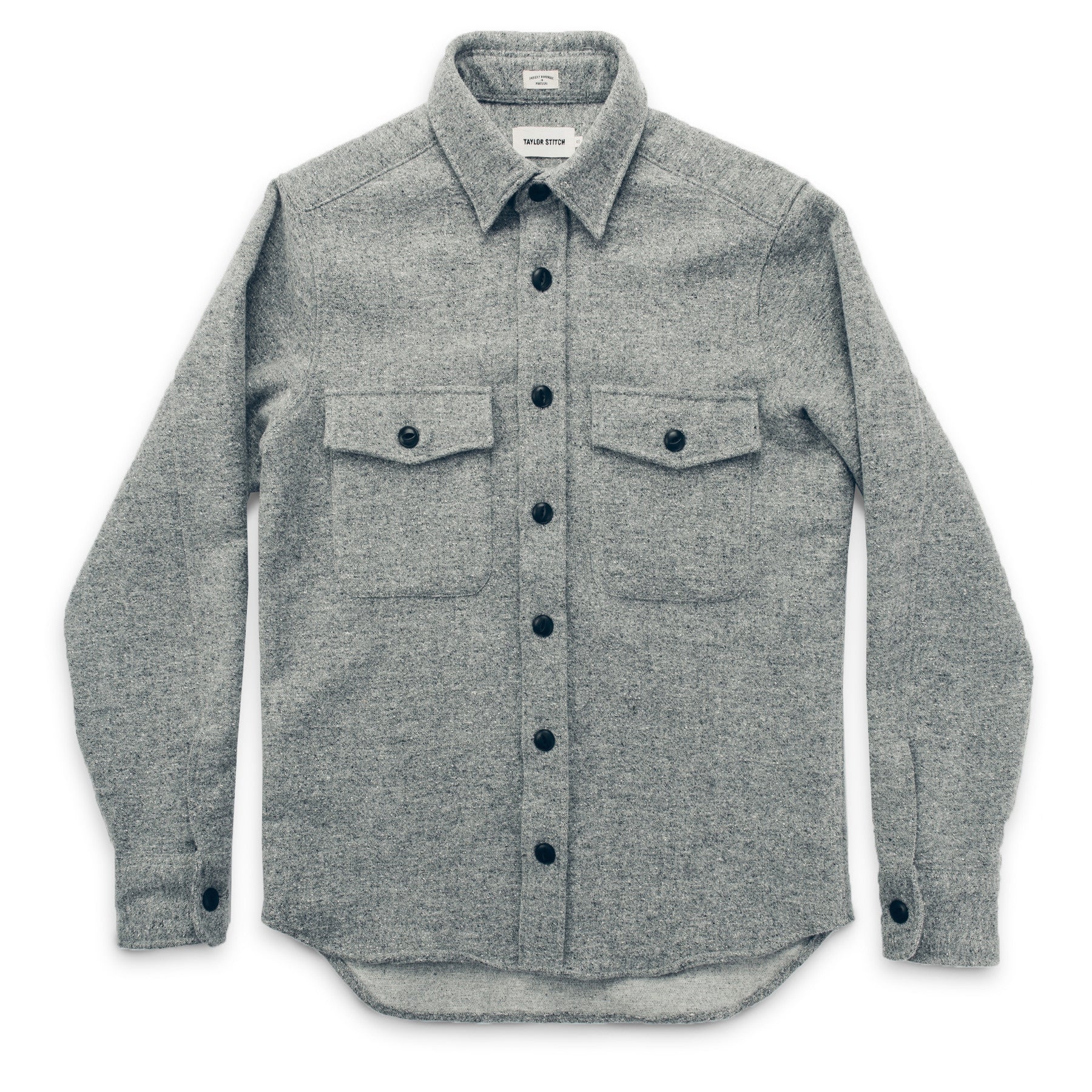 The Maritime Shirt Jacket in Ash Donegal Lambswool - Image 8