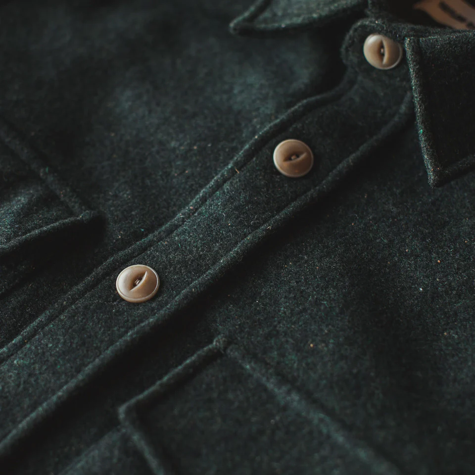 The Maritime Shirt Jacket in Moss Donegal Wool - Image 2