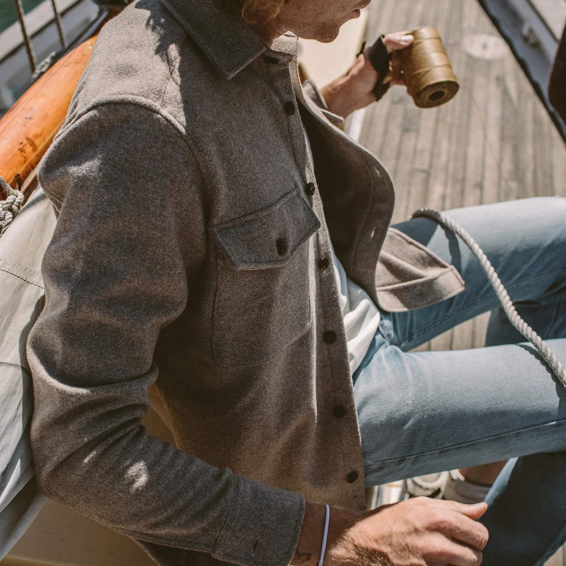 The Maritime Shirt Jacket in Natural - Image 3