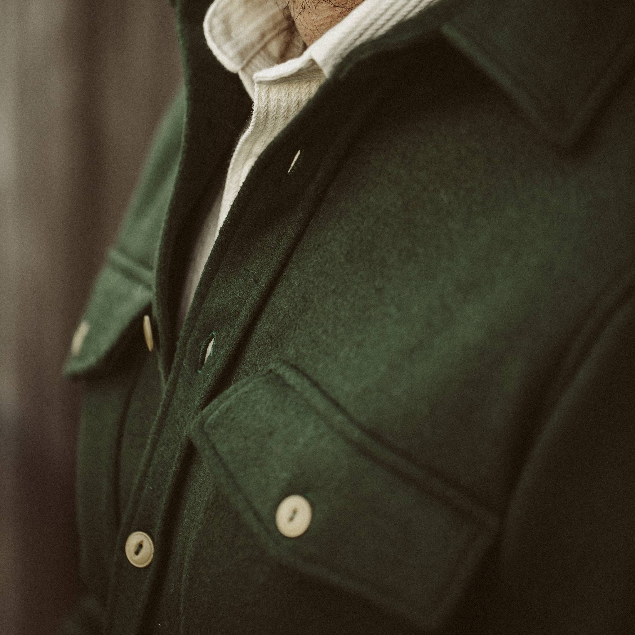 The Maritime Shirt Jacket in Olive - Image 4