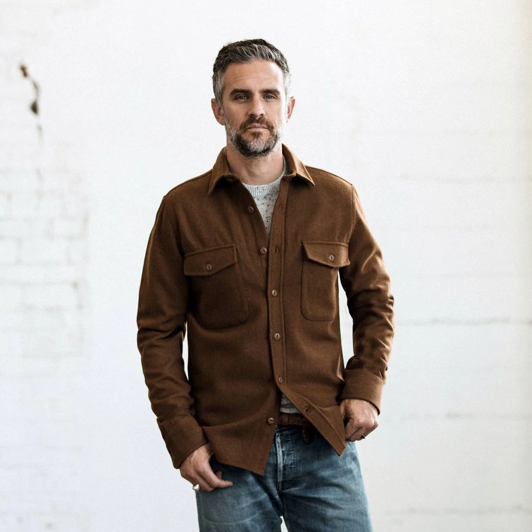 The Maritime Shirt Jacket in Rust - Image 3