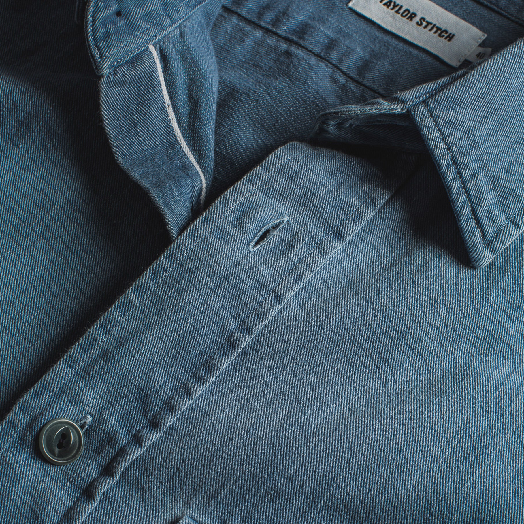 The Maritime Shirt Jacket in Sun Bleached Indigo - Image 6
