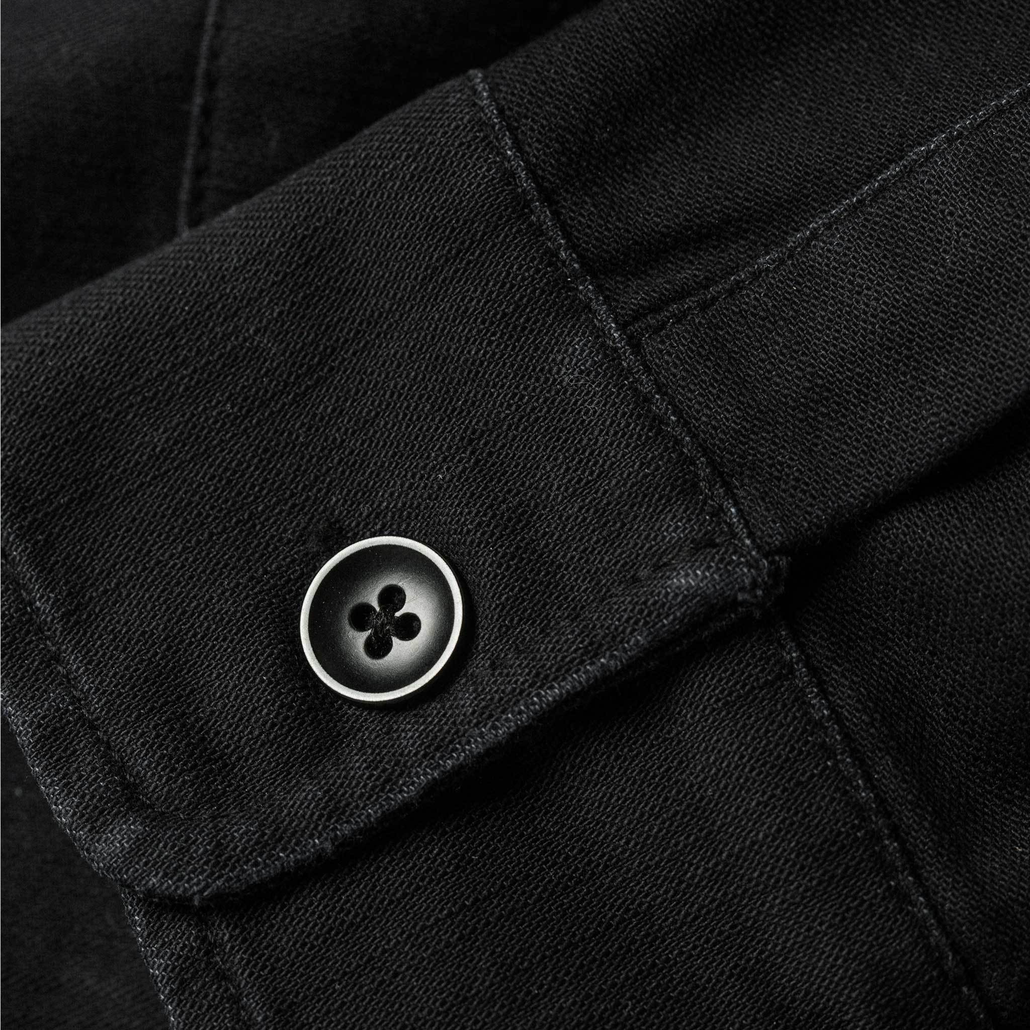 The Mechanic Shirt in Black Reverse Sateen - Image 8