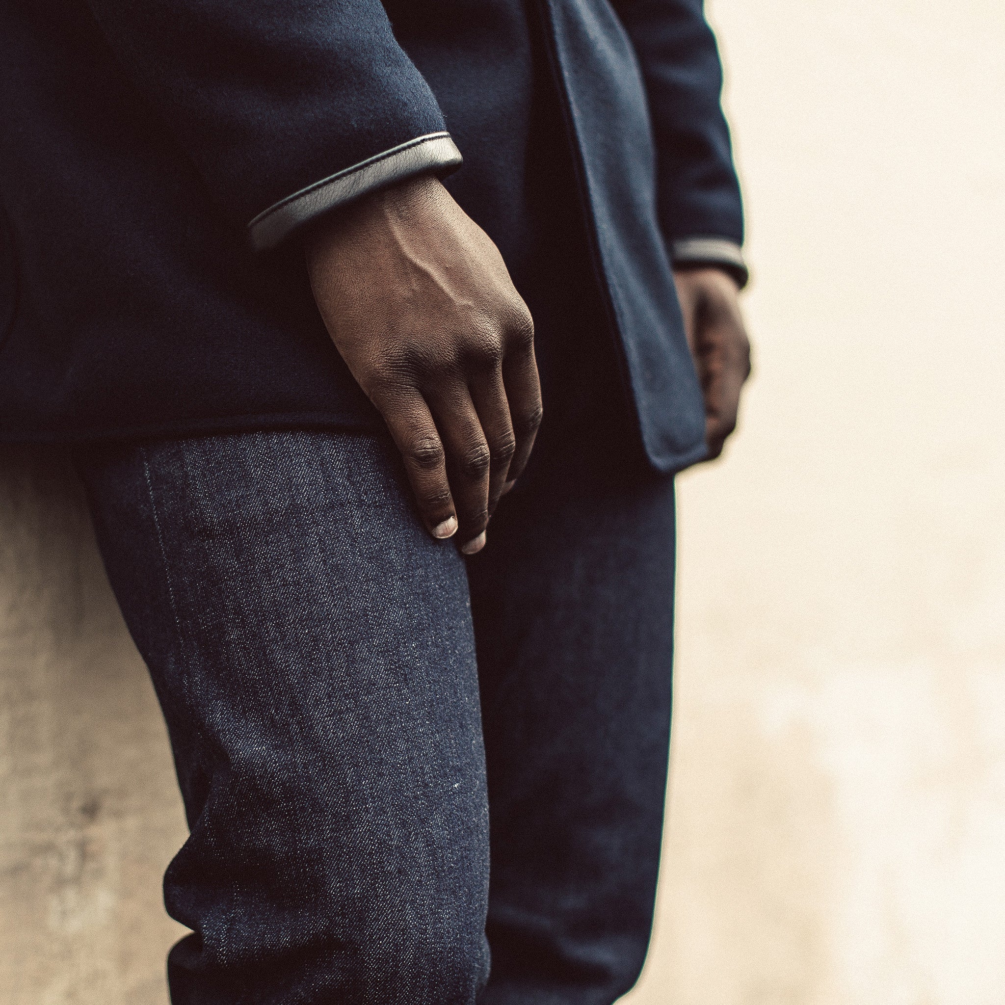 The Mendocino Peacoat in Navy Melton Wool - Image 7