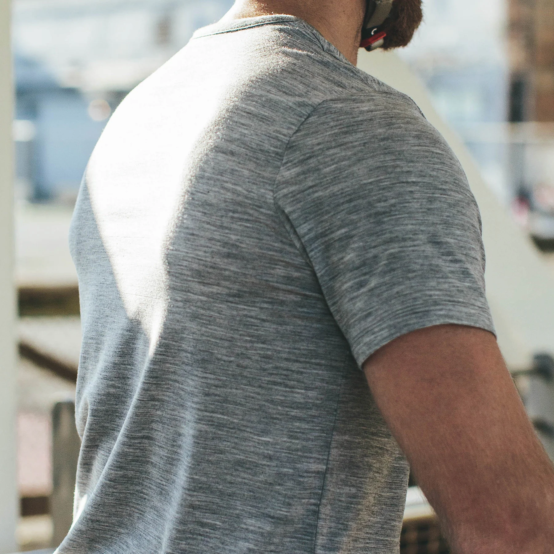 The Antoni Tee in Heather Grey - Image 4
