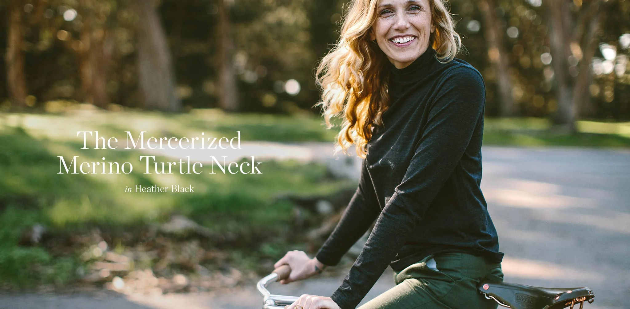 The Mercerized Merino Turtle Neck in Heather Black - Image 6