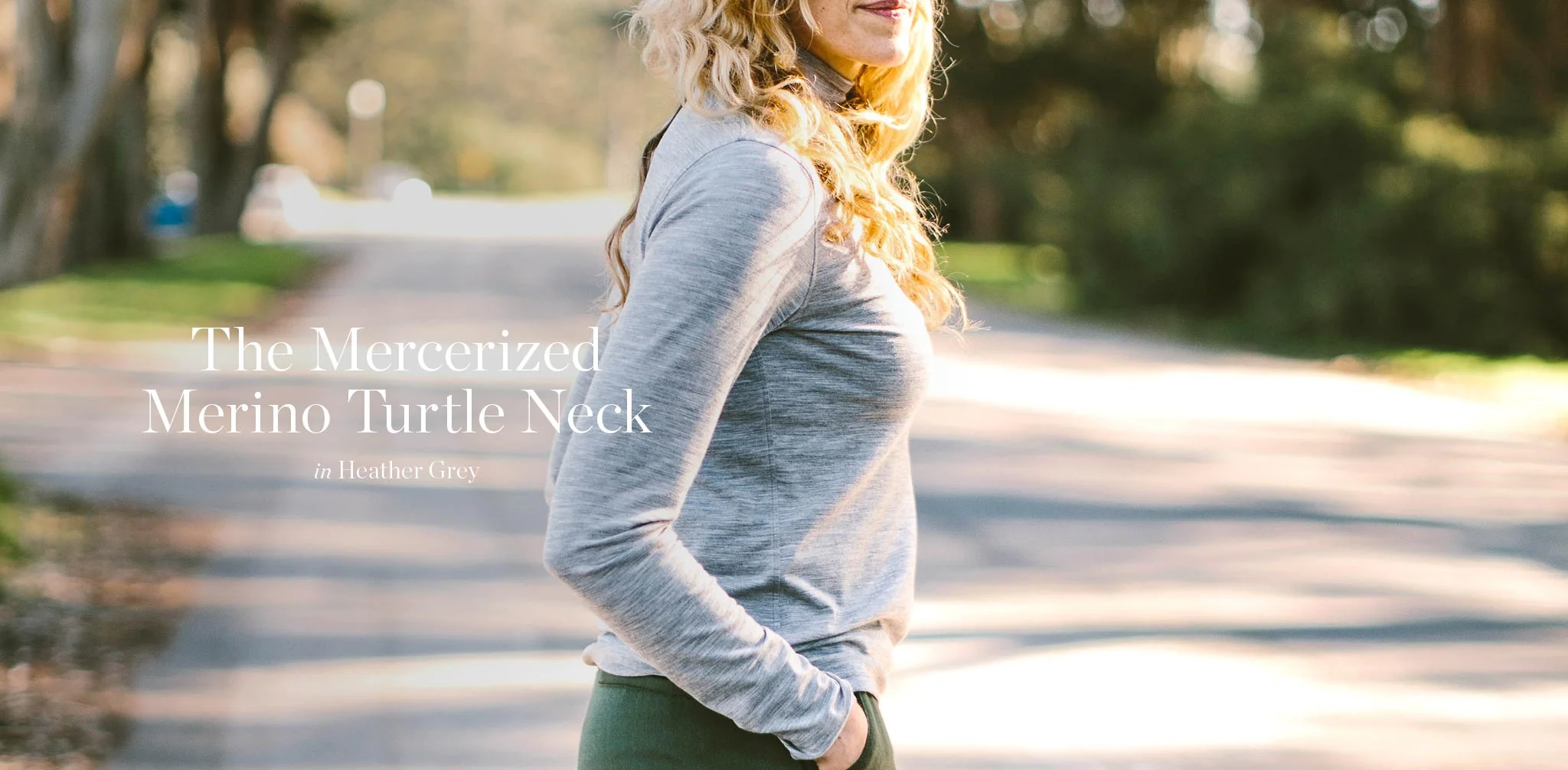 The Mercerized Merino Turtle Neck in Heather Grey - Image 6
