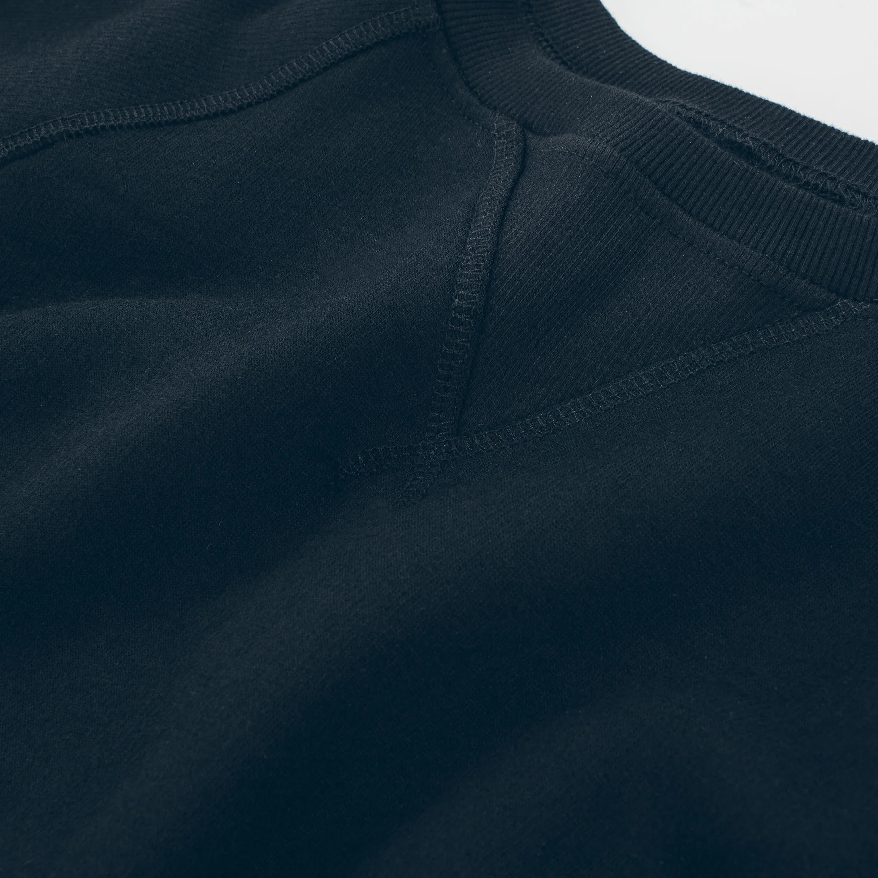 The Merino Crewneck in Black Fleece - Image 6