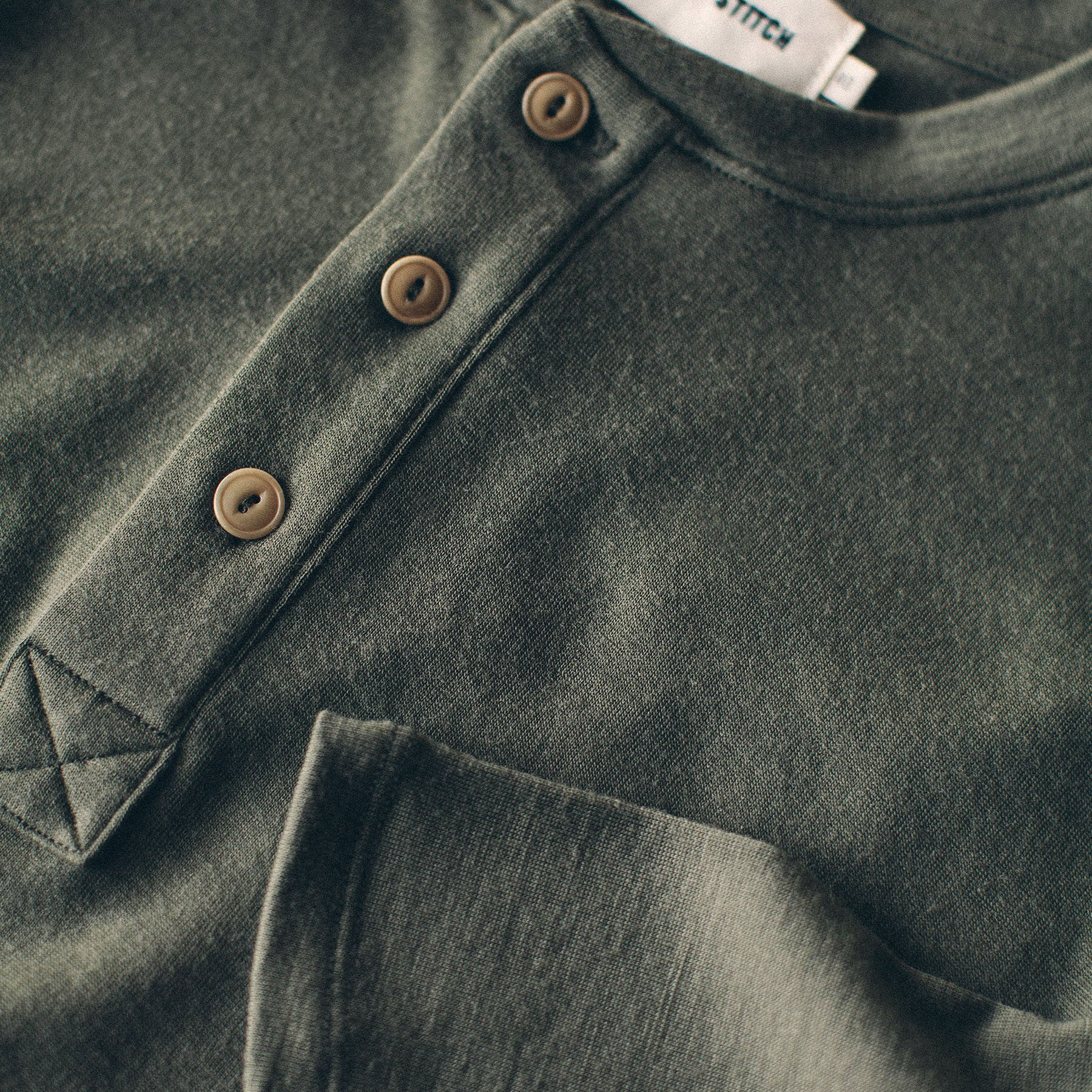 The Merino Henley in Army - Image 3