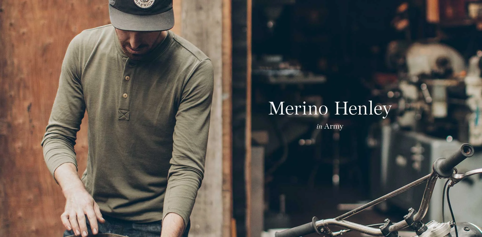 The Merino Henley in Army - Image 6