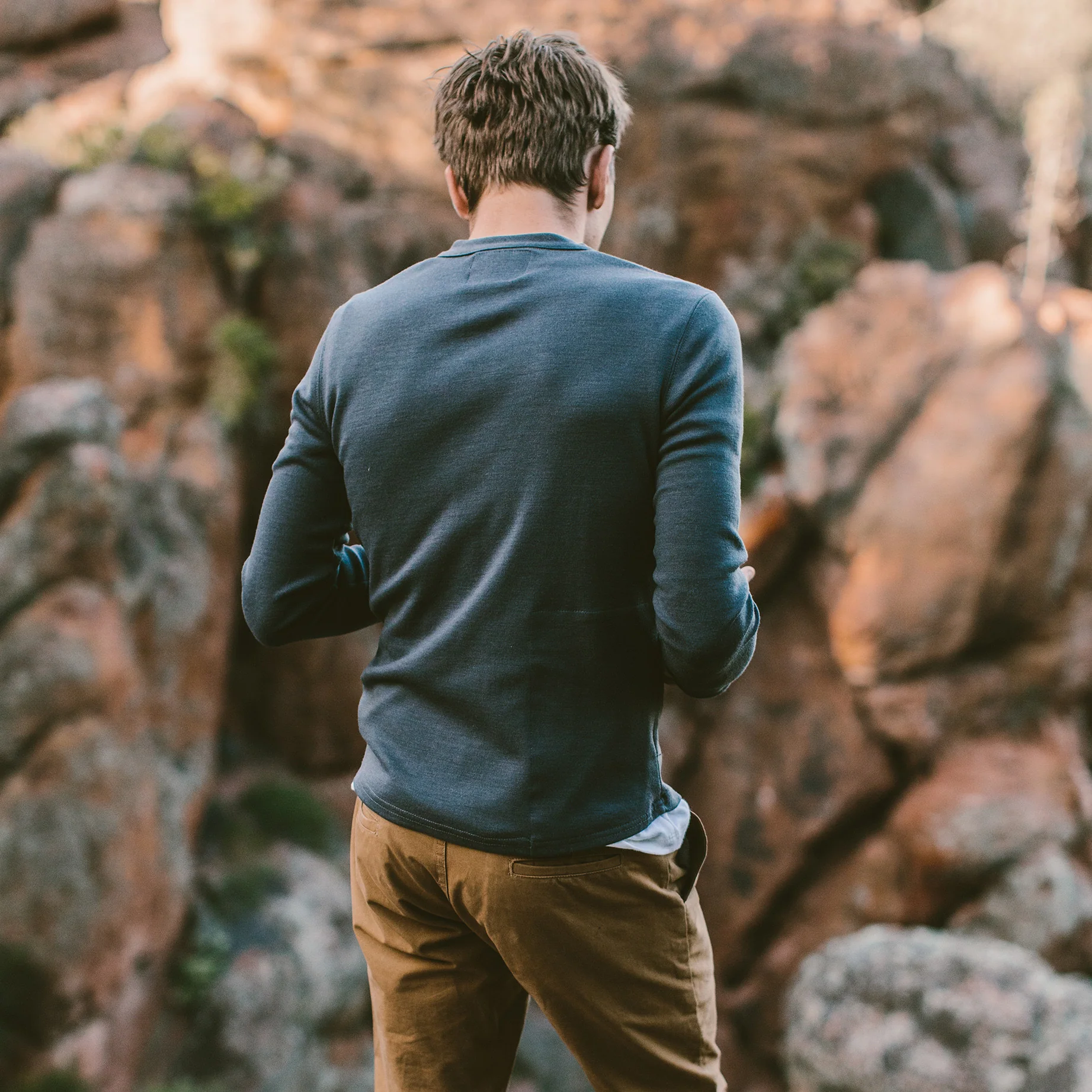 The Merino Henley in Charcoal - Image 4