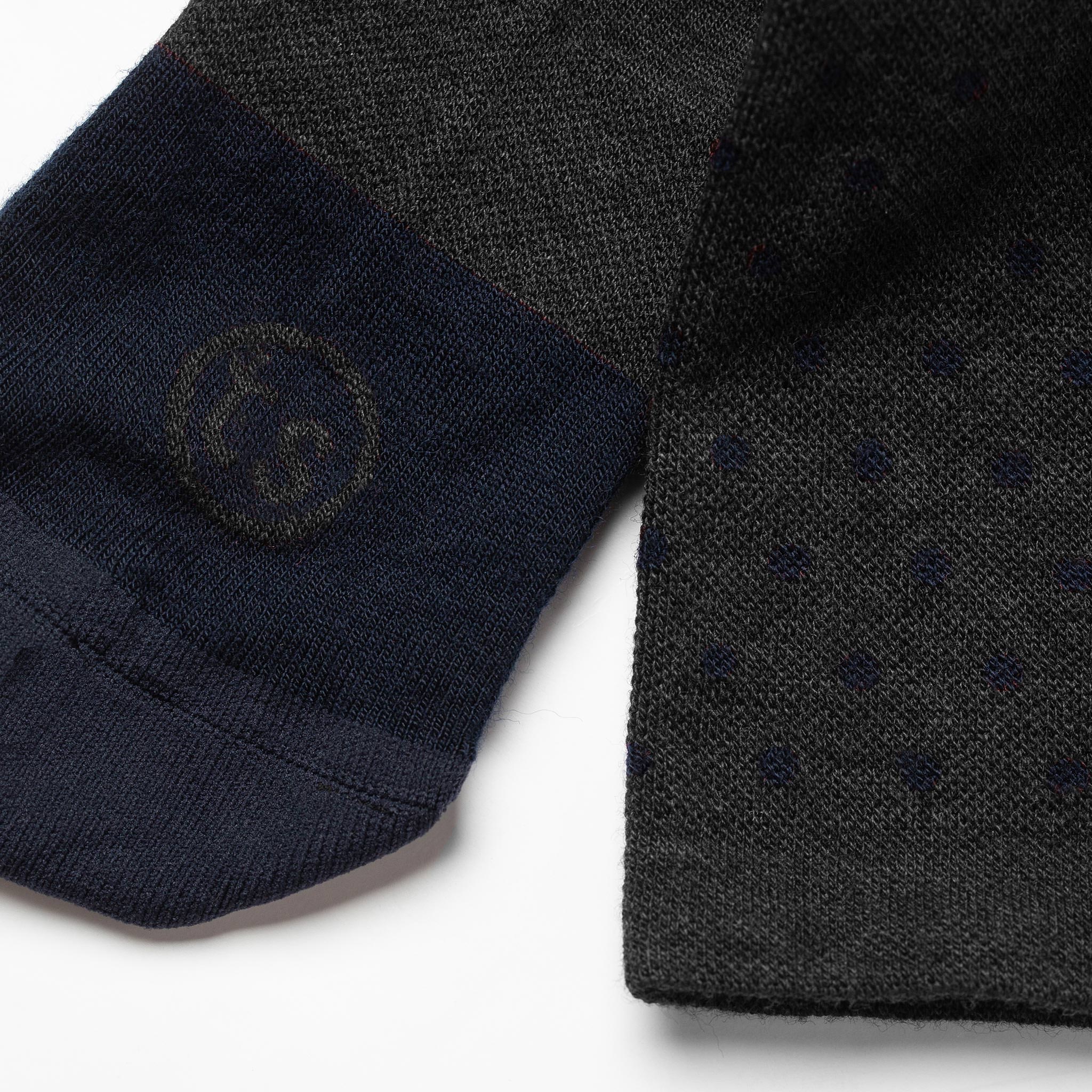 The Merino Sock in Charcoal Dot - Image 4