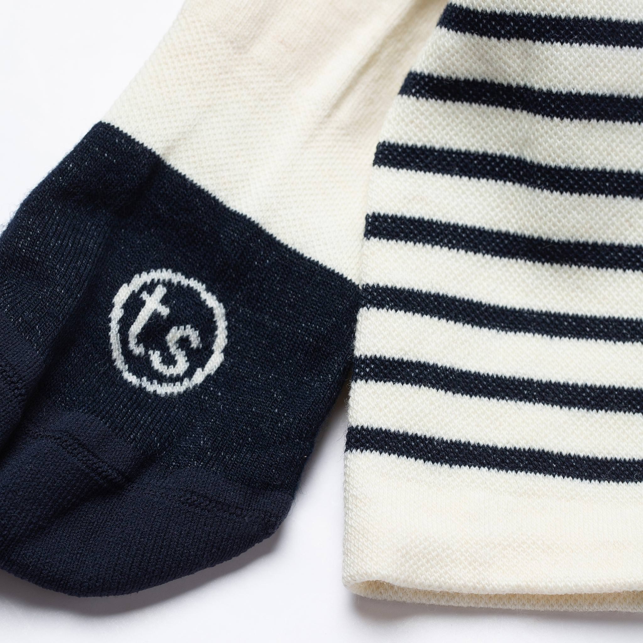The Merino Sock in Natural Stripe - Image 4