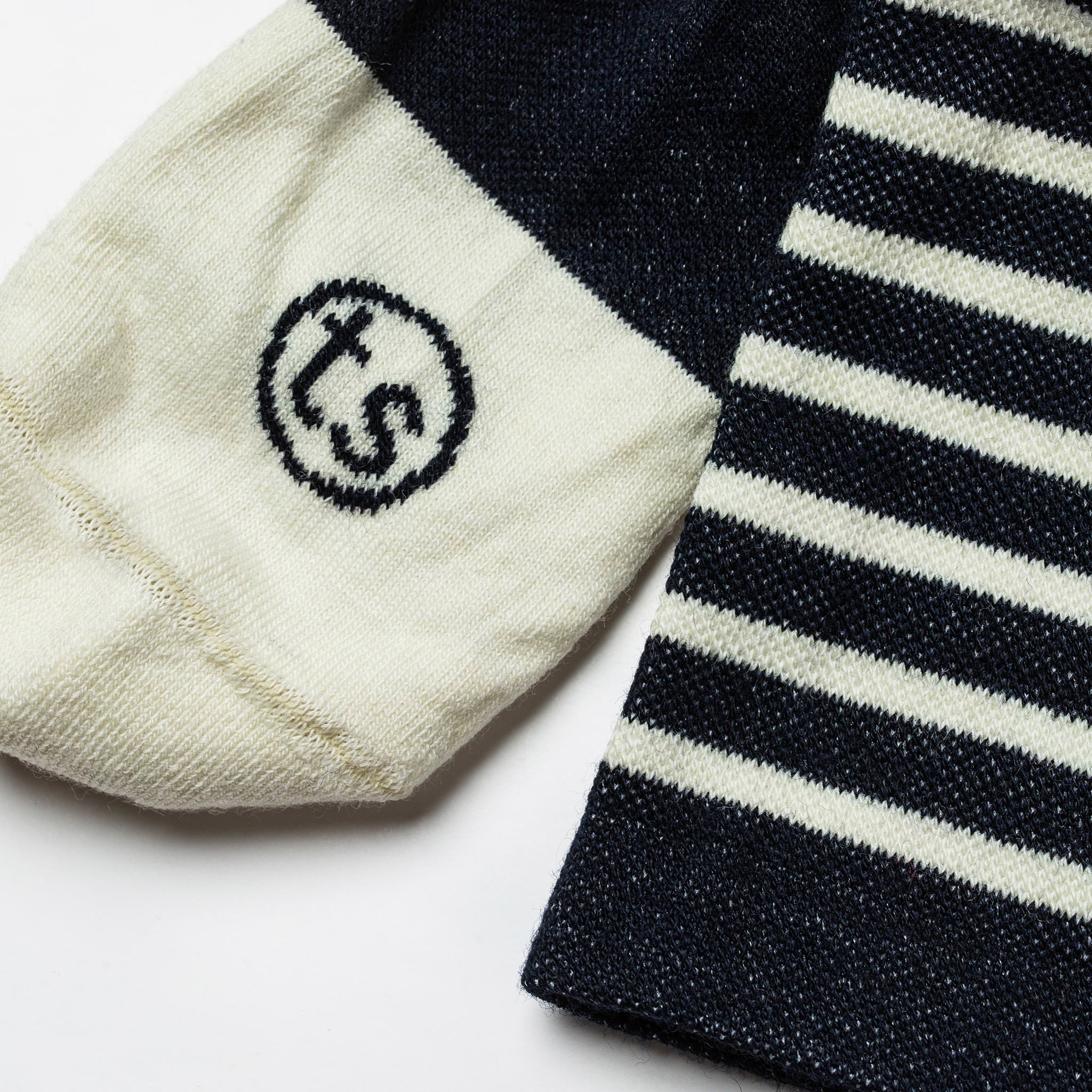 The Merino Sock in Navy Stripe - Image 4