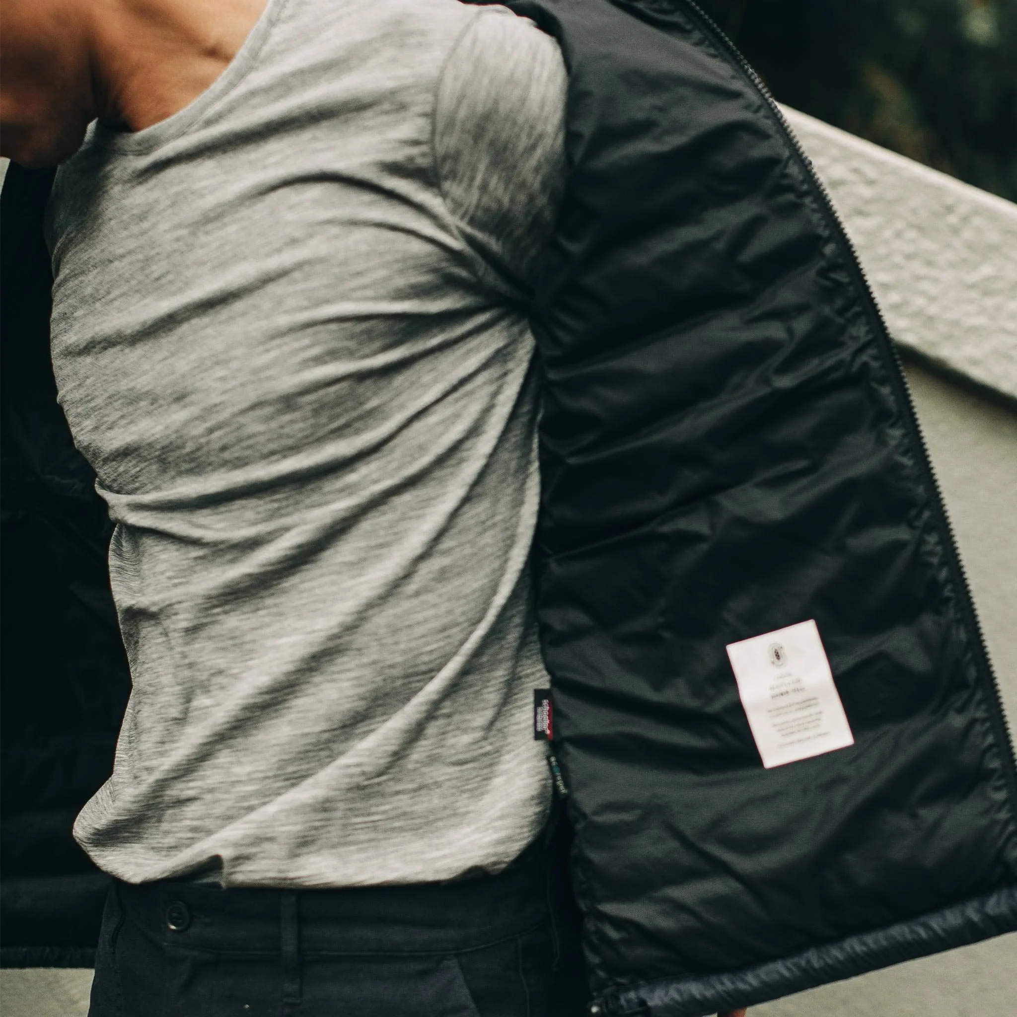 The Merino Tee in Heather Grey - Image 5