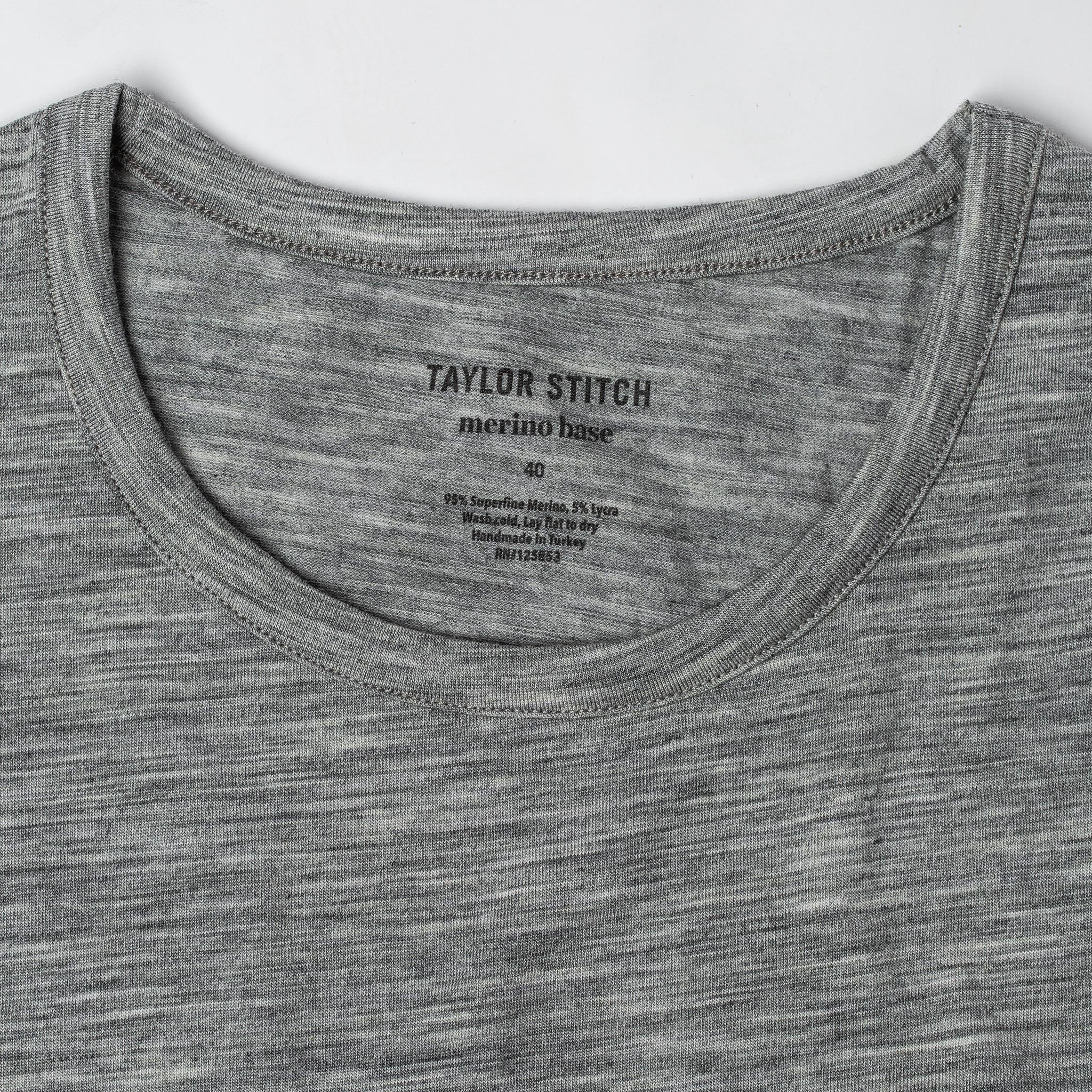 The Merino Tee in Heather Grey - Image 7