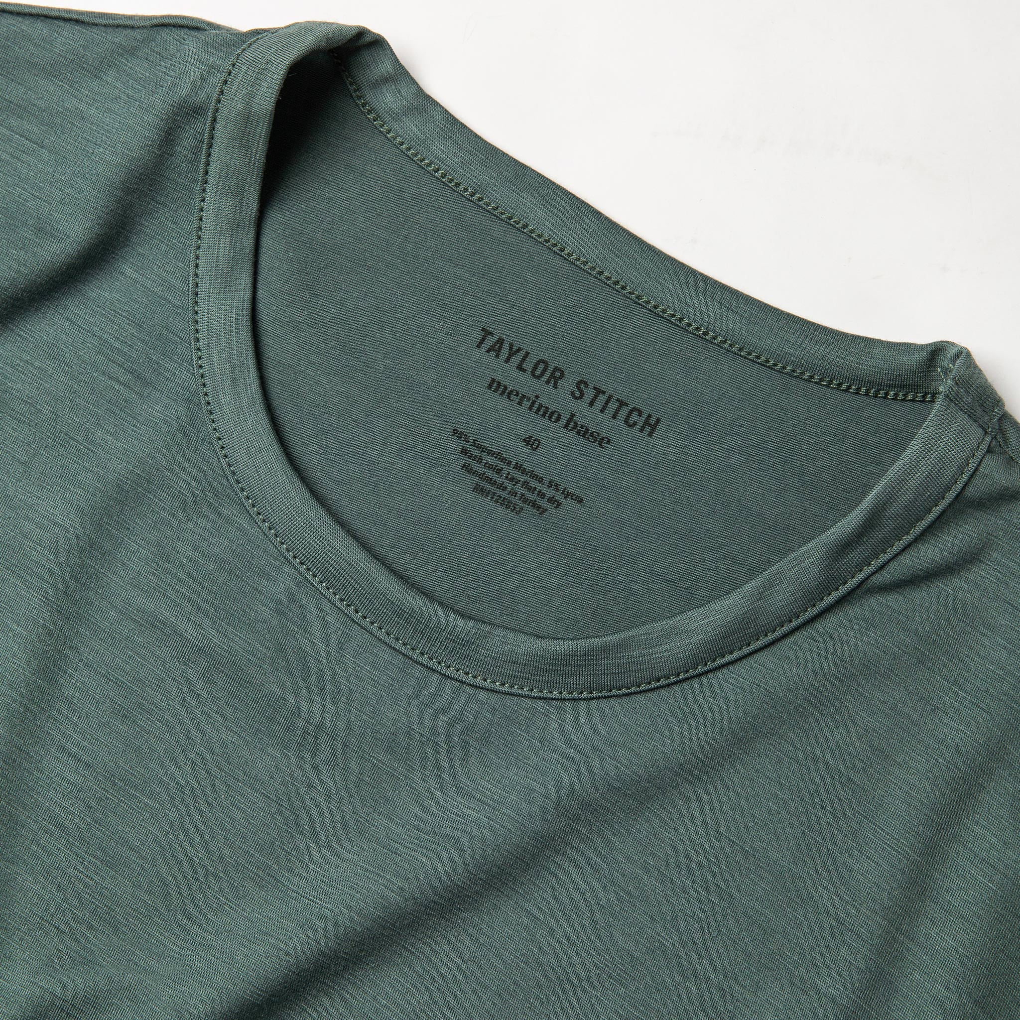 The Merino Tee in Sea Green - Image 5