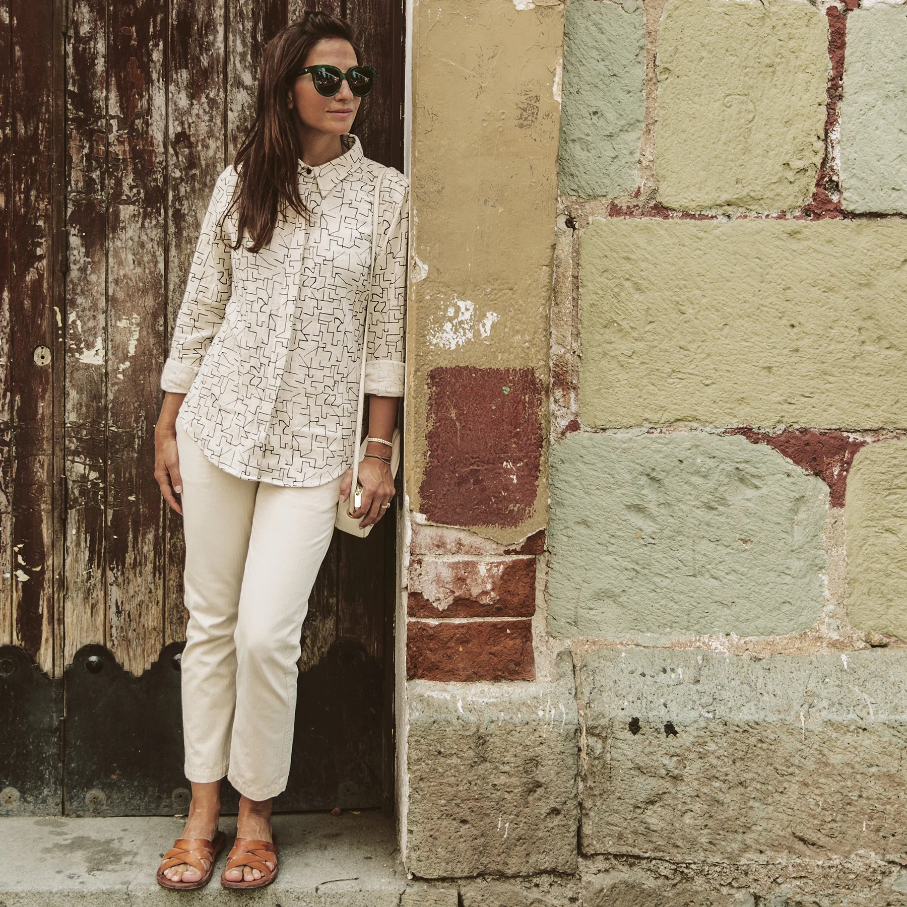 The Michelle Shirt in Maze Print - Image 5