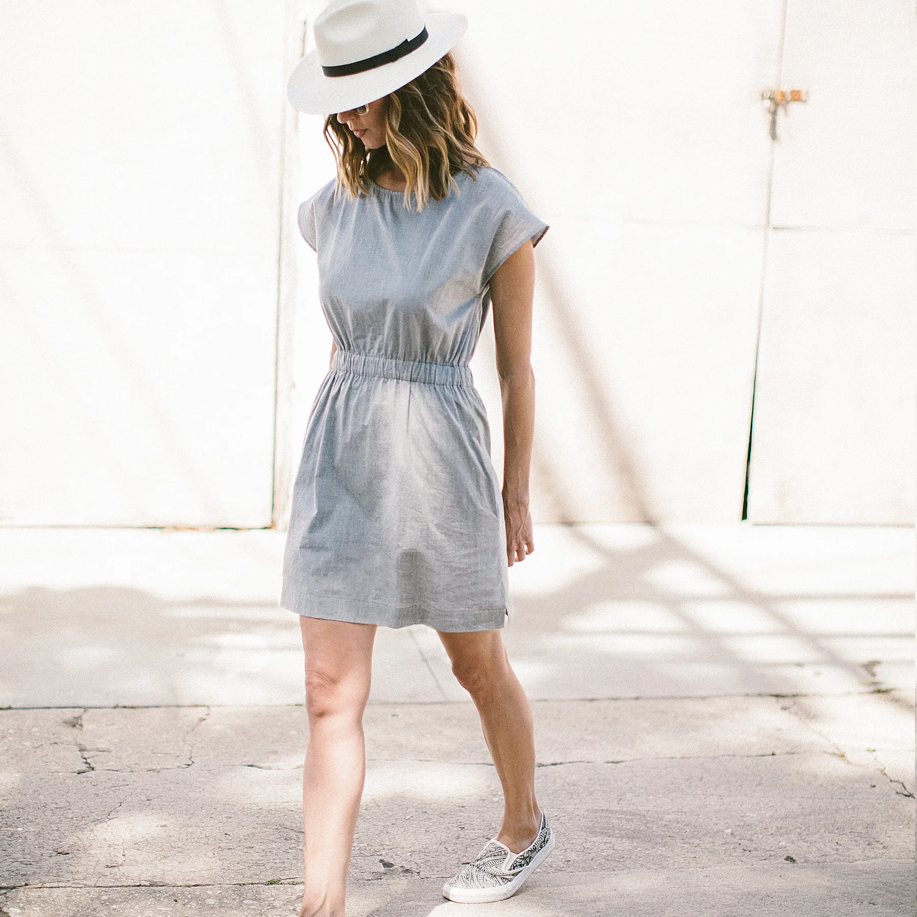 The Mira Dress in Charcoal Cotton - Image 2