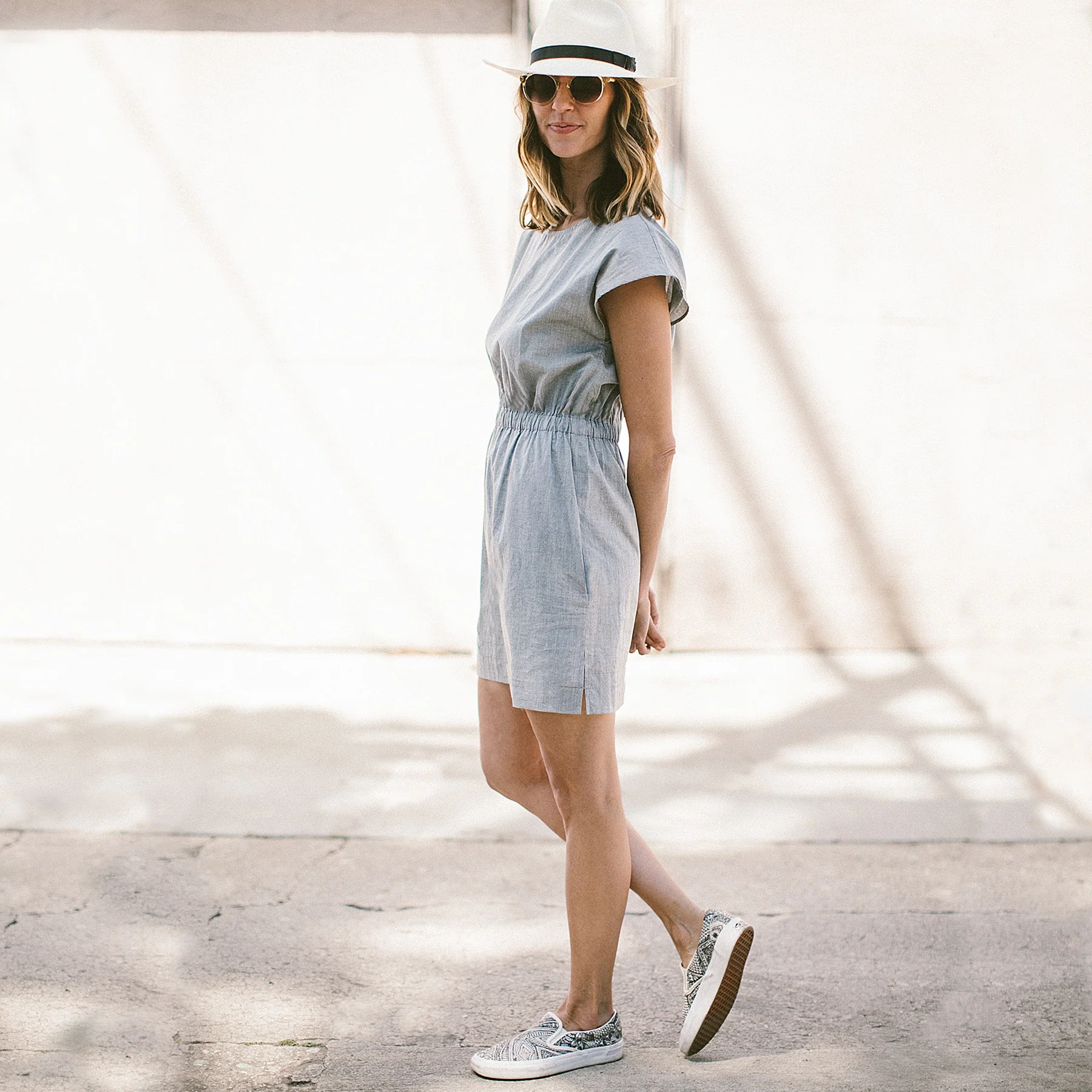 The Mira Dress in Charcoal Cotton - Image 4